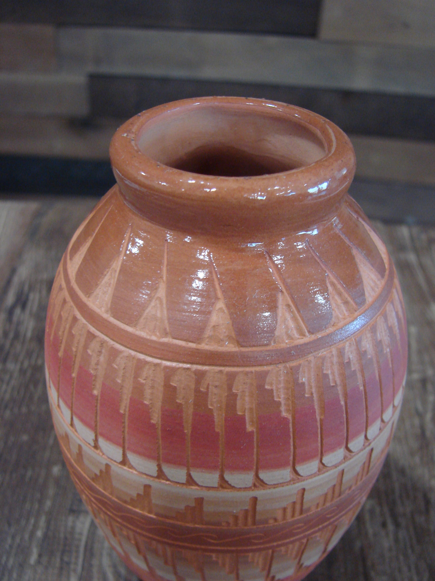 Native American Hand Etched & Hand Painted Pottery - Gilmore