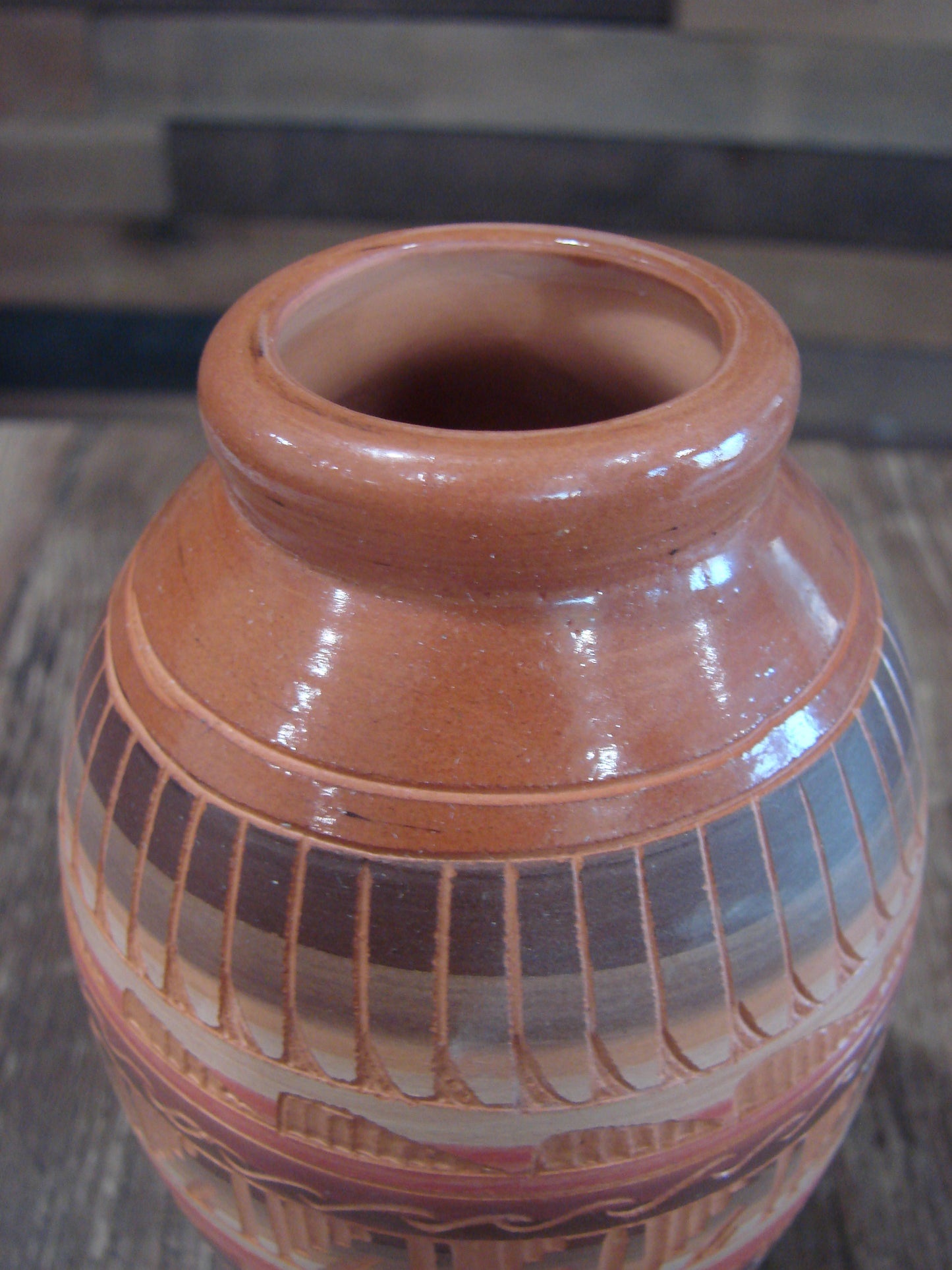 Native American Hand Etched & Hand Painted Pottery - Gilmore