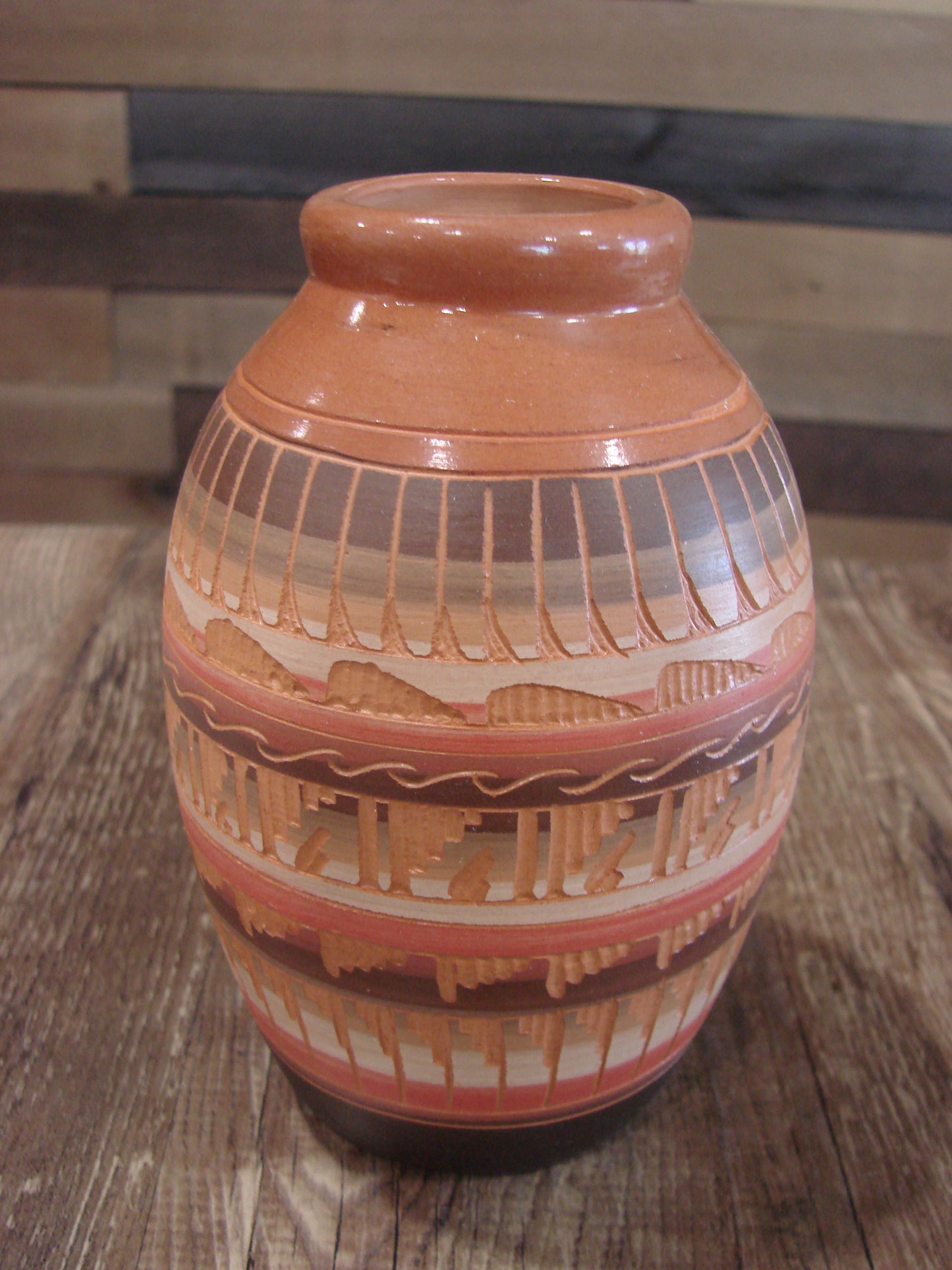 Native American Hand Etched & Hand Painted Pottery - Gilmore