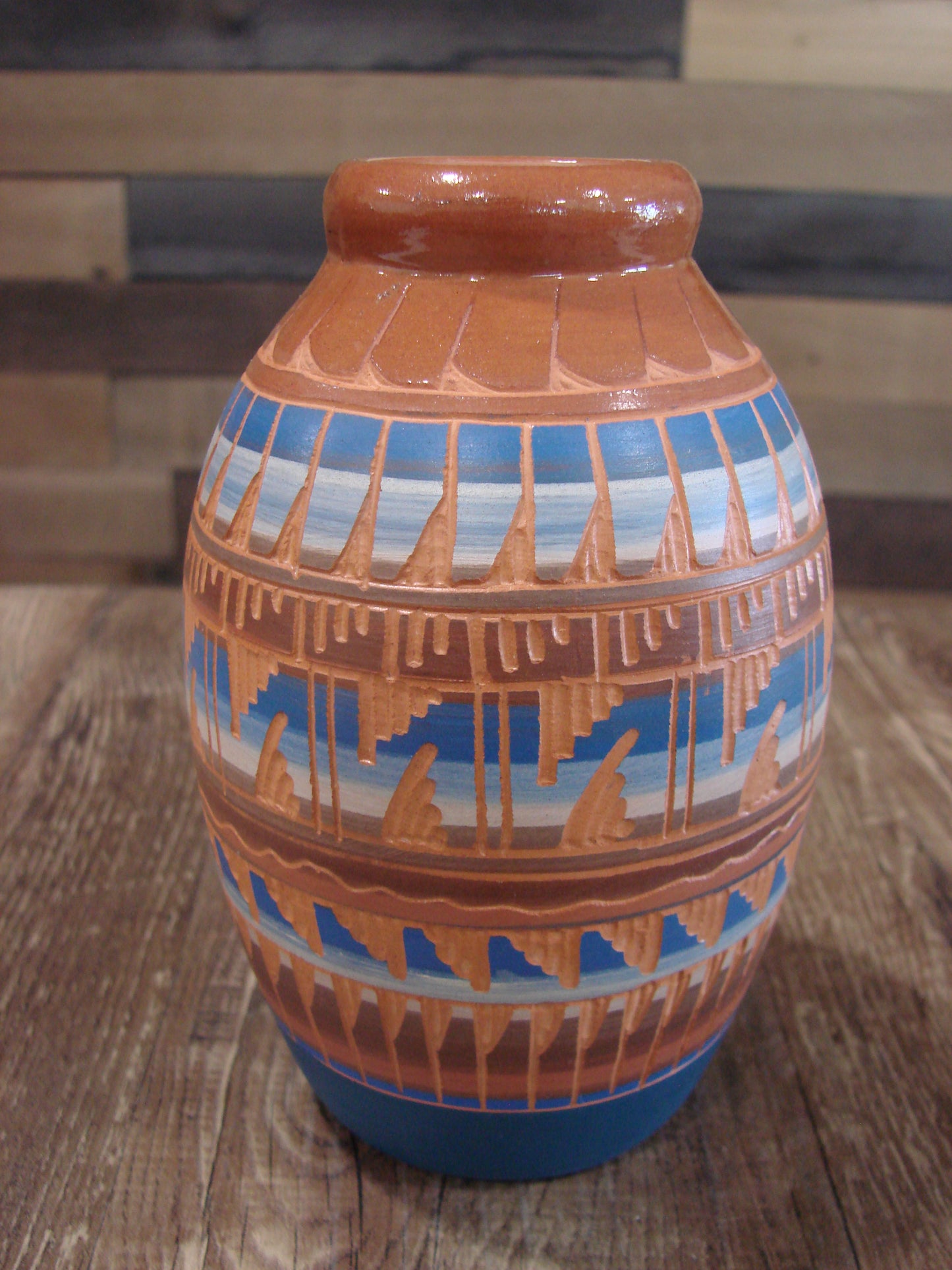 Native American Hand Etched & Hand Painted Pottery - Gilmore