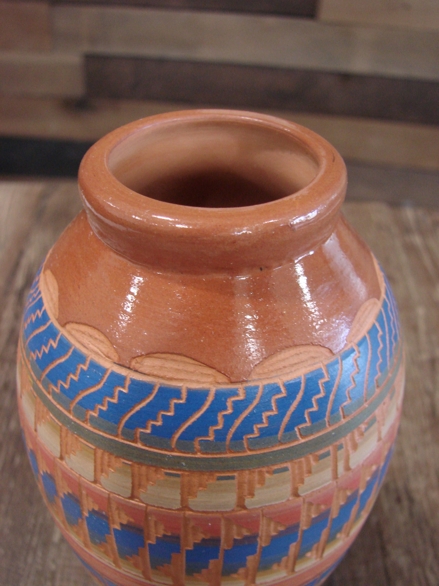 Native American Hand Etched & Hand Painted Pottery - Gilmore