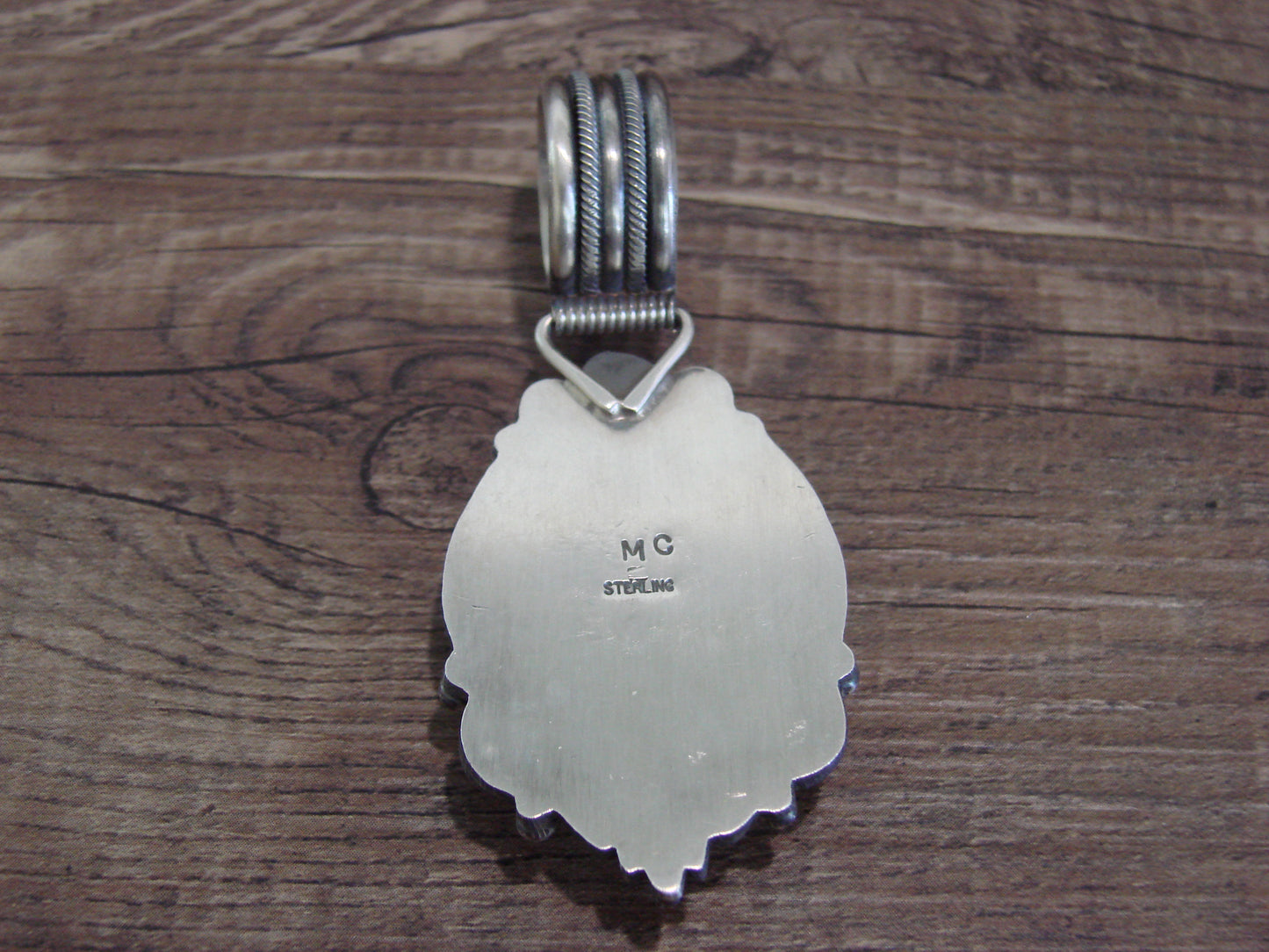 Native American Indian Sterling Silver & Turquoise Pendant - Calladitto