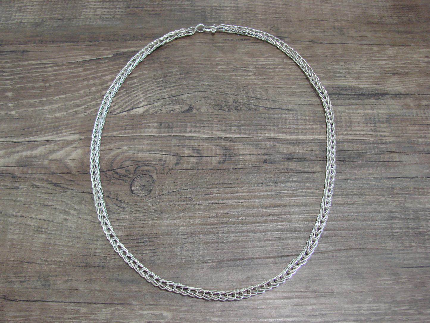 Native American Hand Made Sterling Silver 18" Box Chain Link Necklace - Gchachu