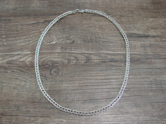 Native American Hand Made Sterling Silver 18" Box Chain Link Necklace - Gchachu