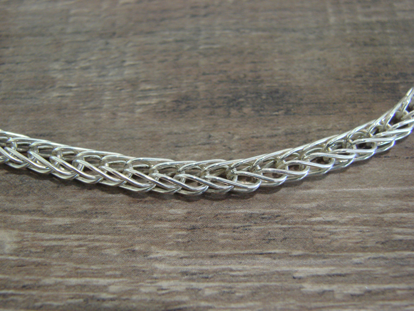Native American Hand Made Sterling Silver 18" Box Chain Link Necklace - Gchachu