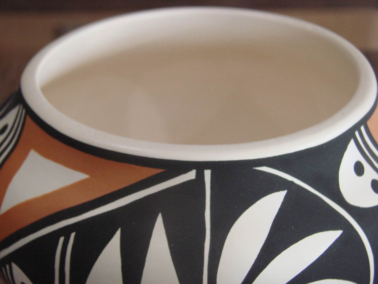 Native American Fine Line Hand Painted Pottery by L. Joe