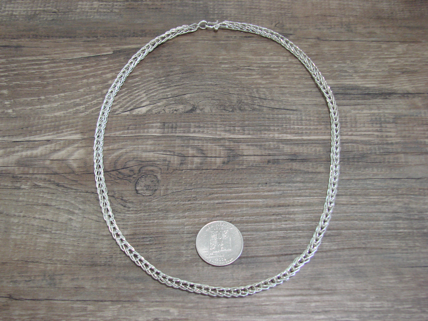 Native American Hand Made Sterling Silver 18" Box Chain Link Necklace - Gchachu