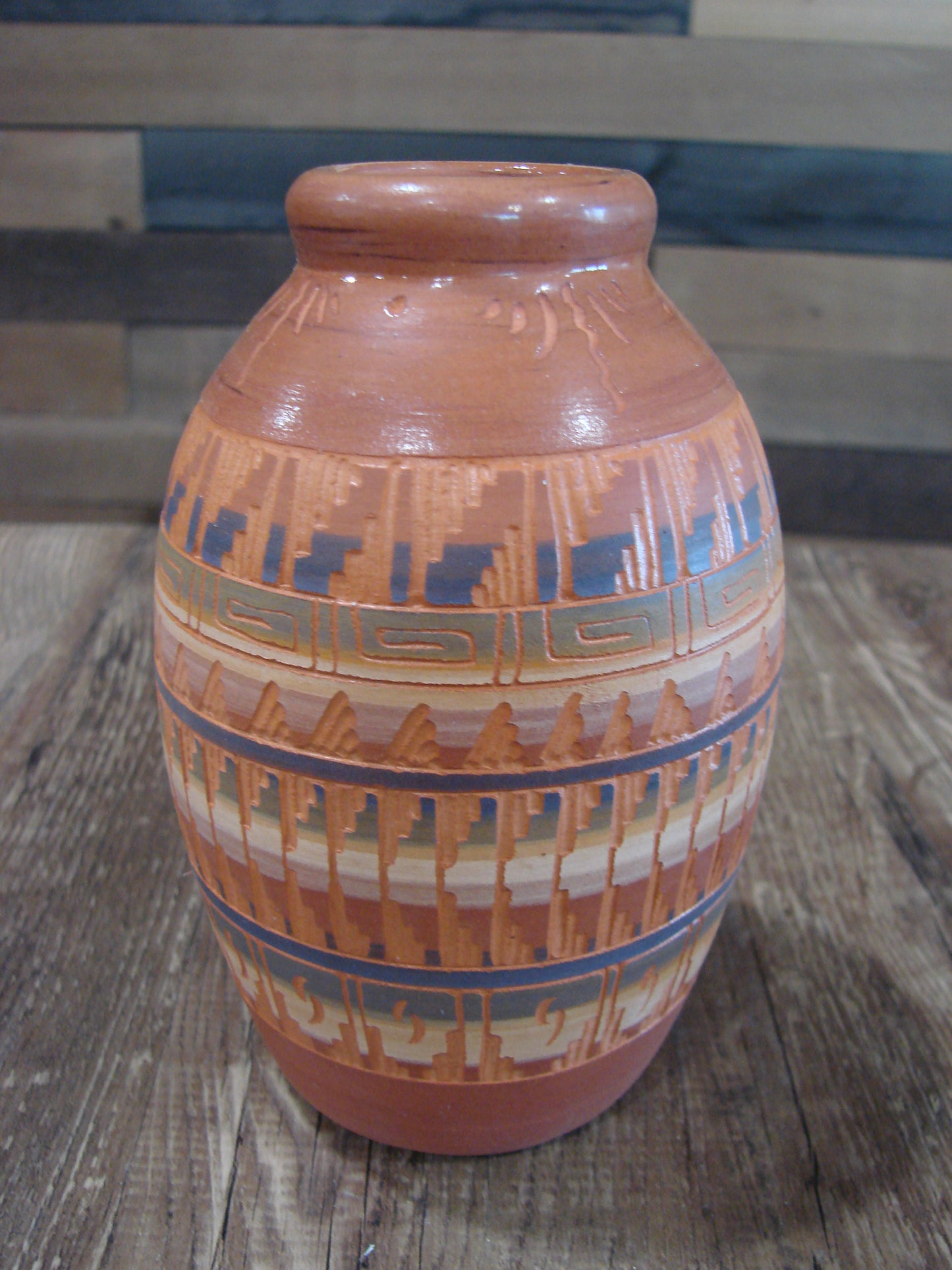 Native American Hand Etched & Hand Painted Pottery - Gilmore