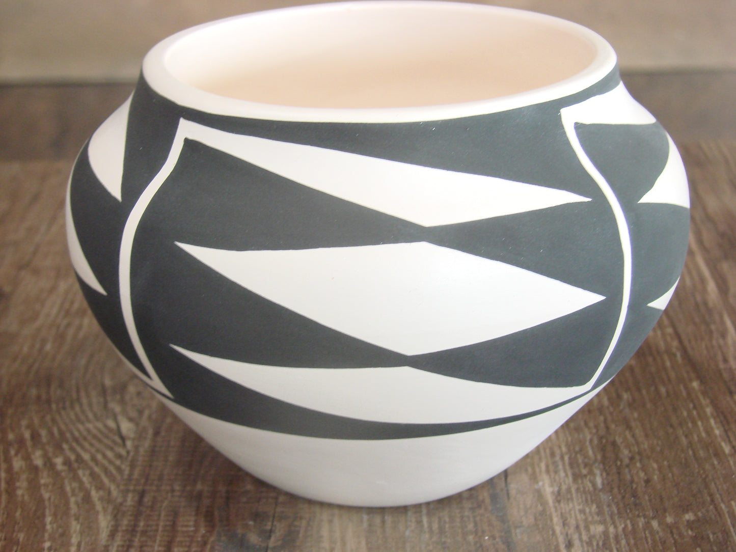 Native American Fine Line Hand Painted Pottery by L. Joe