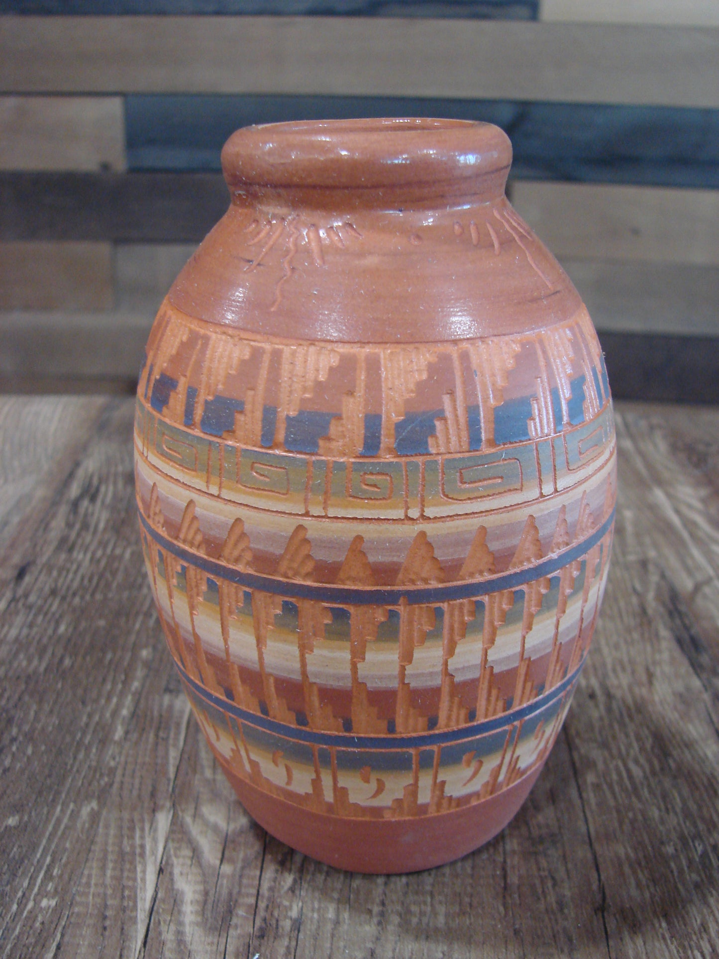 Native American Hand Etched & Hand Painted Pottery - Gilmore