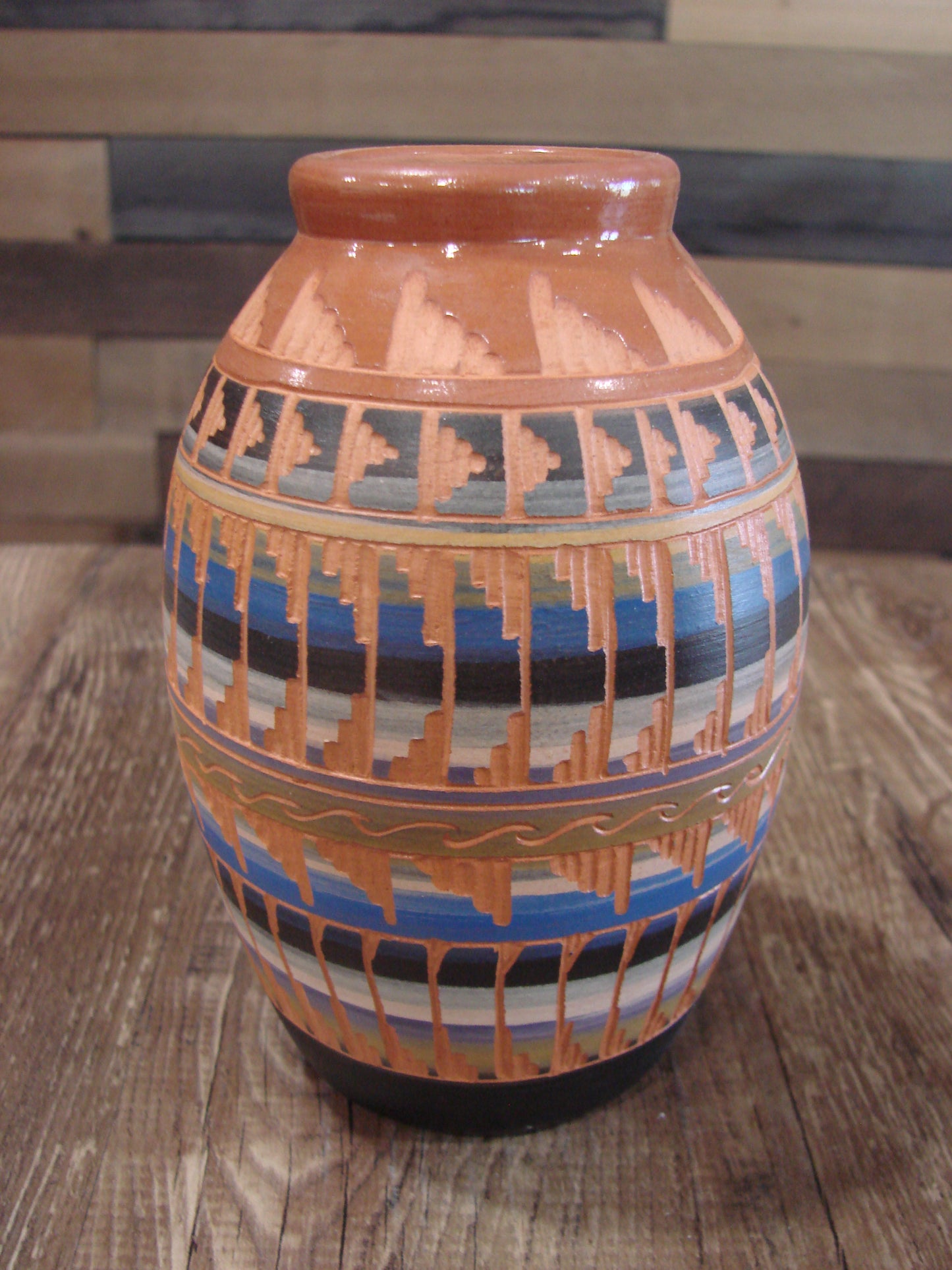 Native American Hand Etched & Hand Painted Pottery - Gilmore