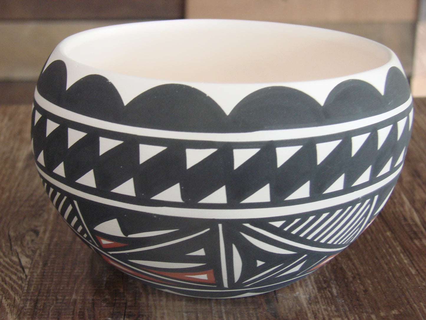 Native American Fine Line Hand Painted Pottery by Concho