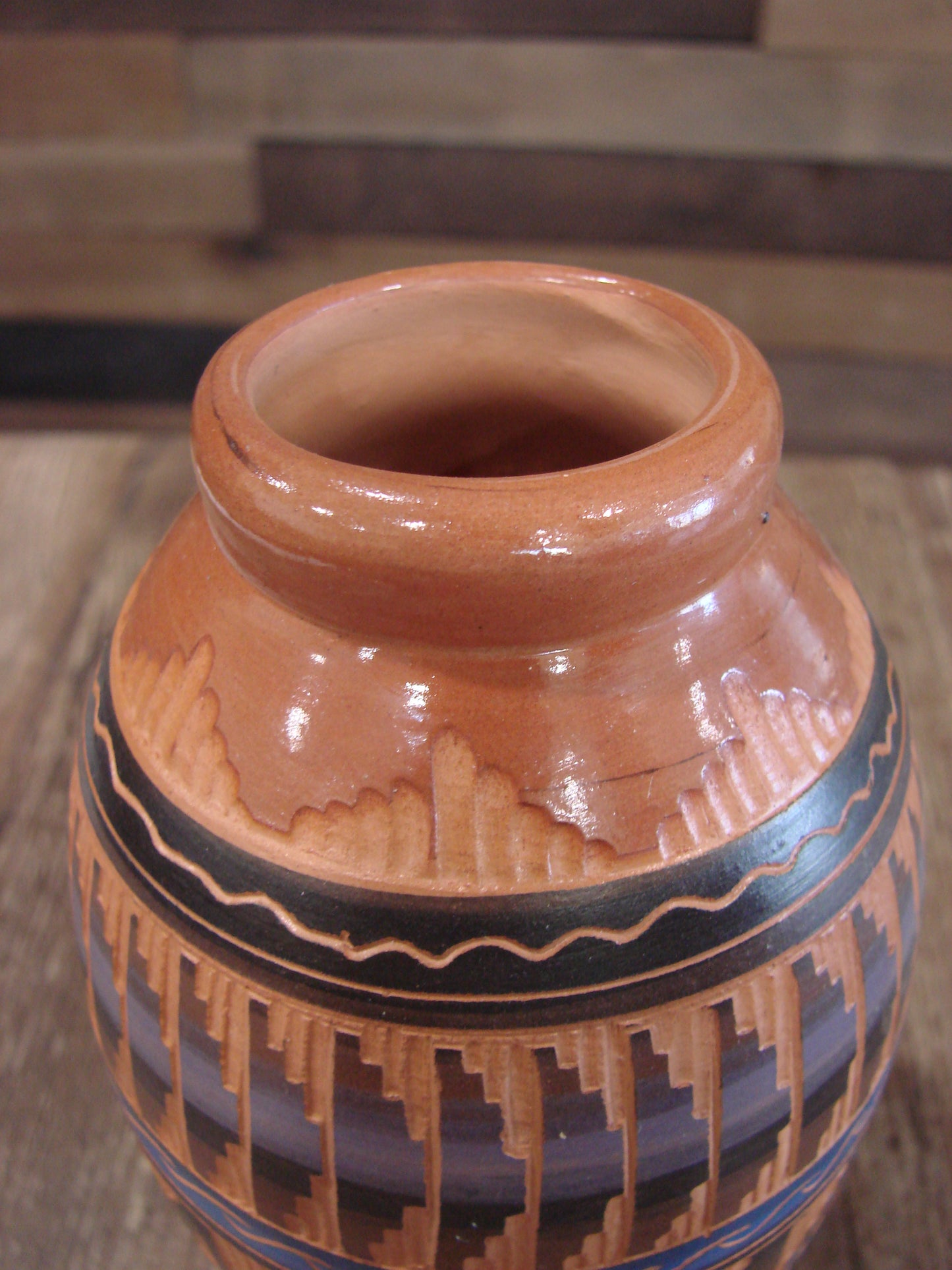 Native American Hand Etched & Hand Painted Pottery - Gilmore