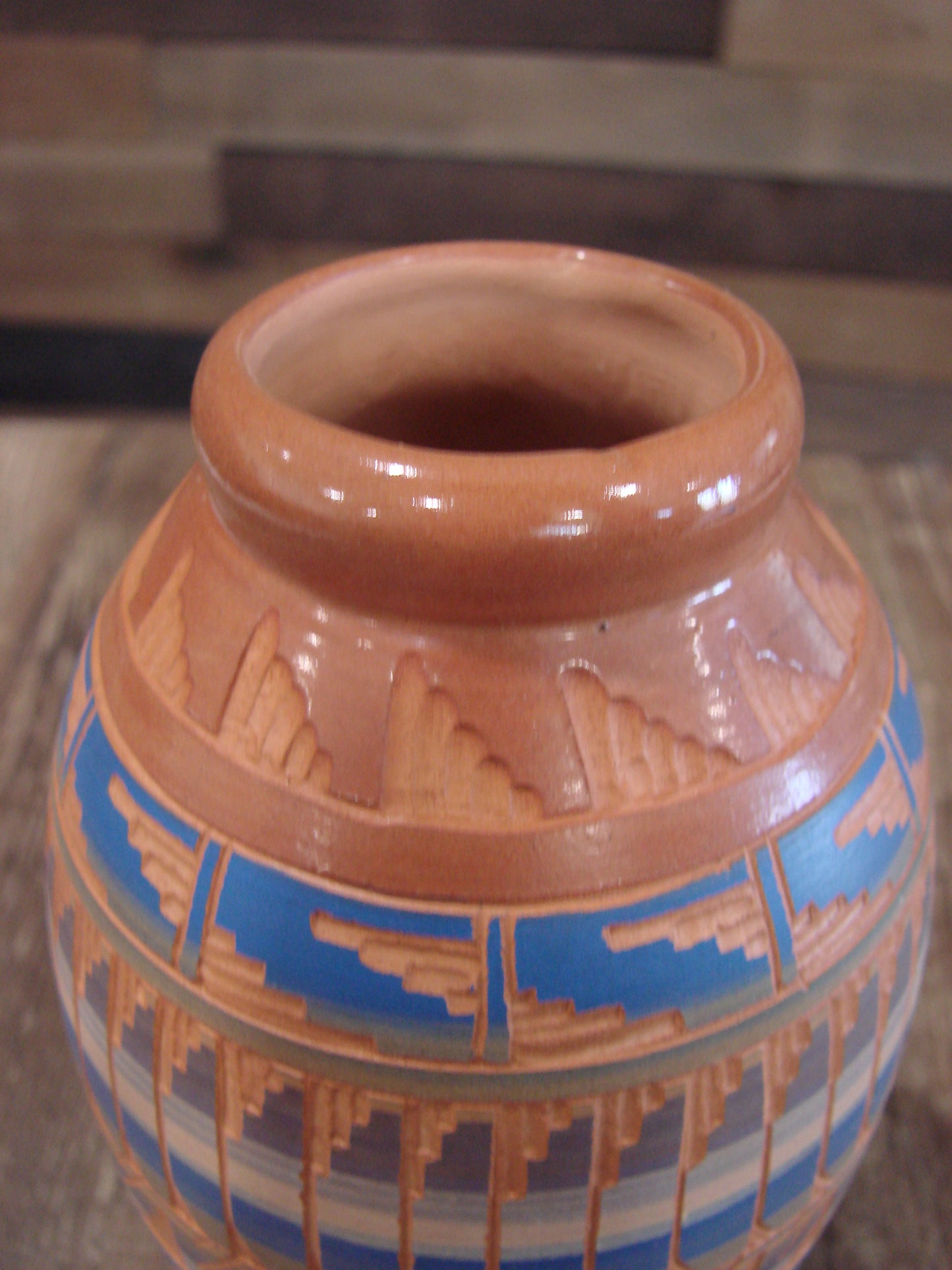 Native American Hand Etched & Hand Painted Pottery - Gilmore