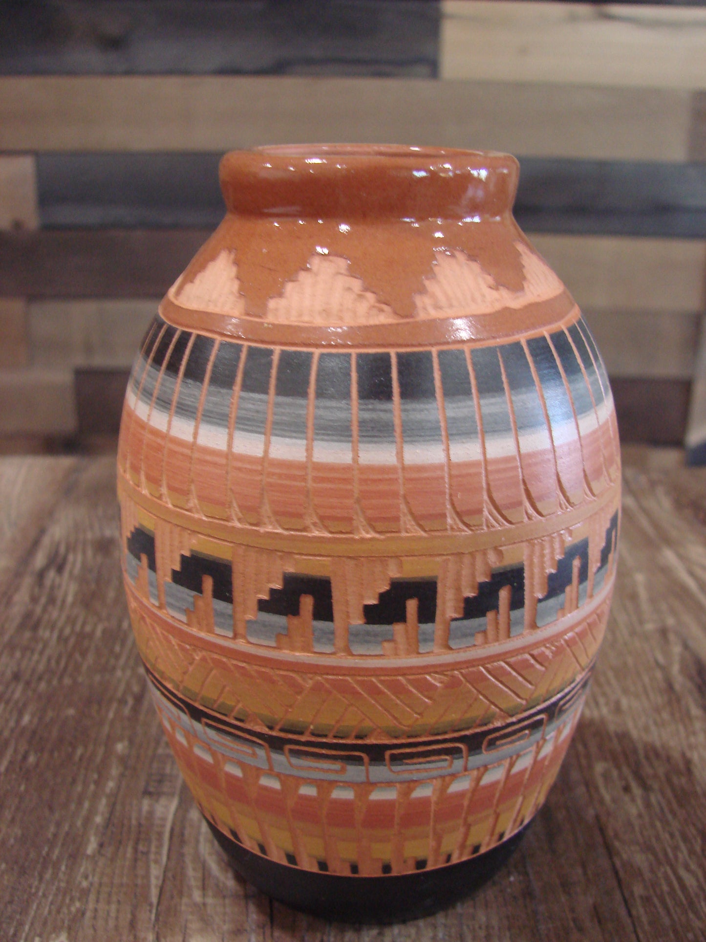 Native American Hand Etched & Hand Painted Pottery - Gilmore