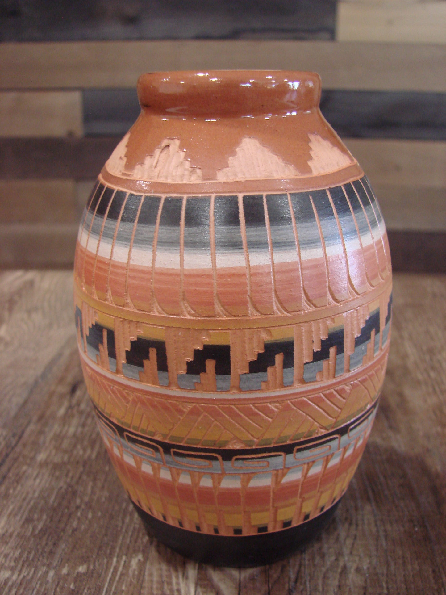 Native American Hand Etched & Hand Painted Pottery - Gilmore