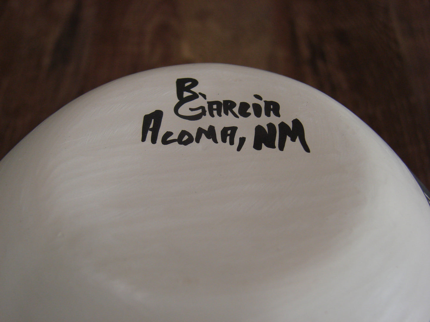 Native American Acoma Fine Line Hand Painted Pottery by B. Garcia