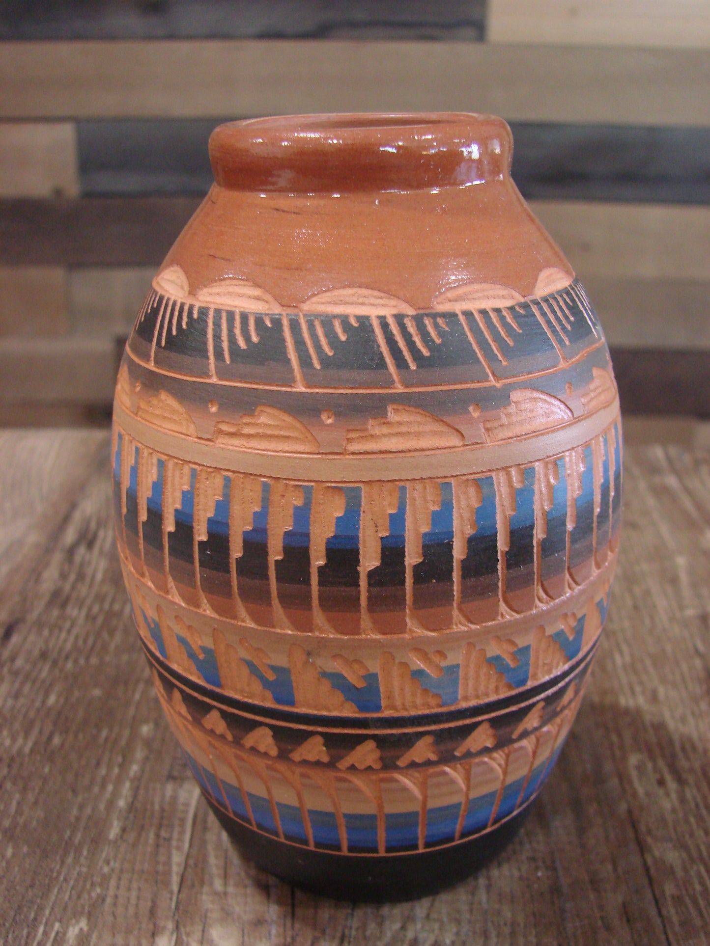 Native American Hand Etched & Hand Painted Pottery - Gilmore
