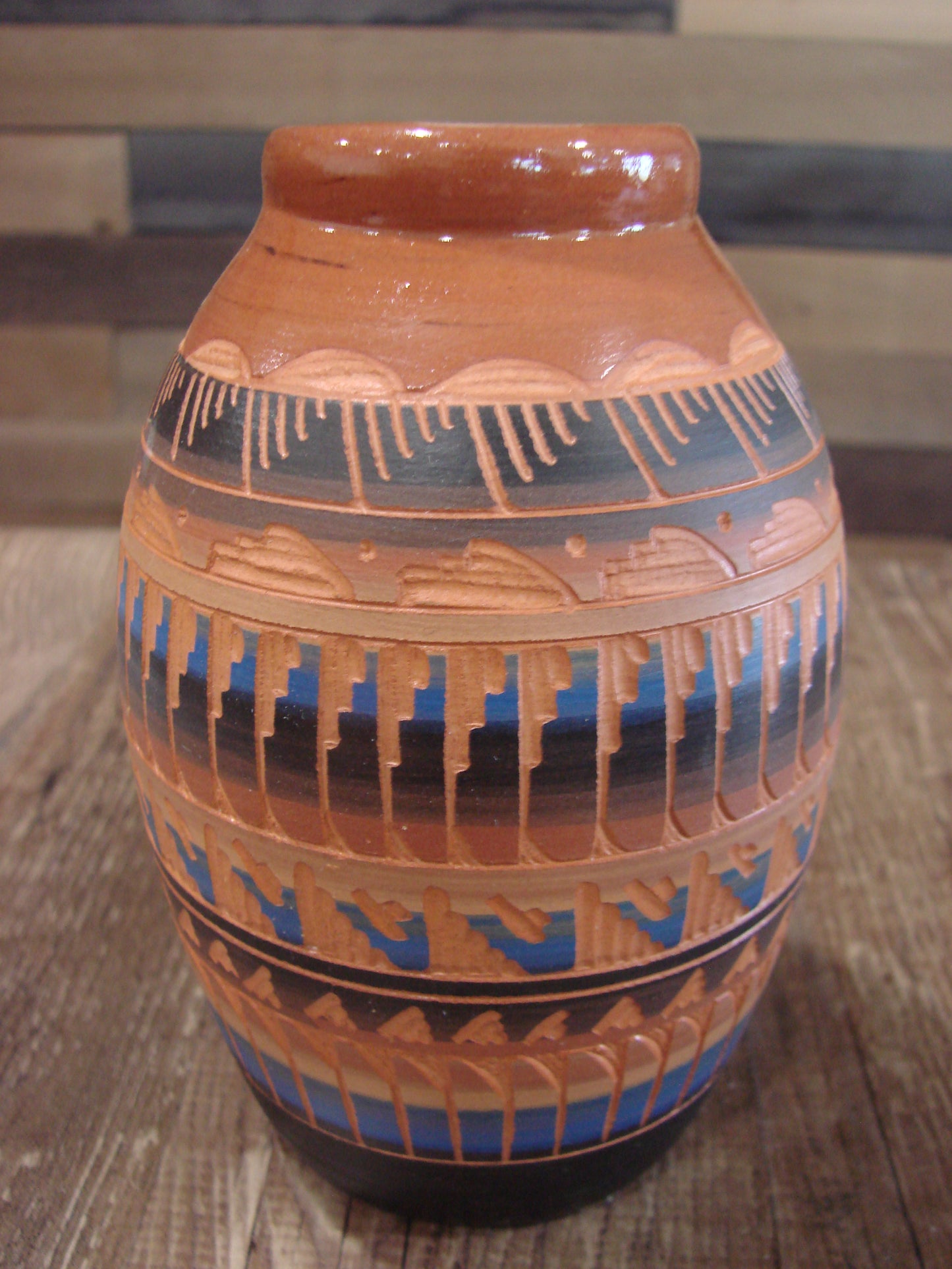 Native American Hand Etched & Hand Painted Pottery - Gilmore