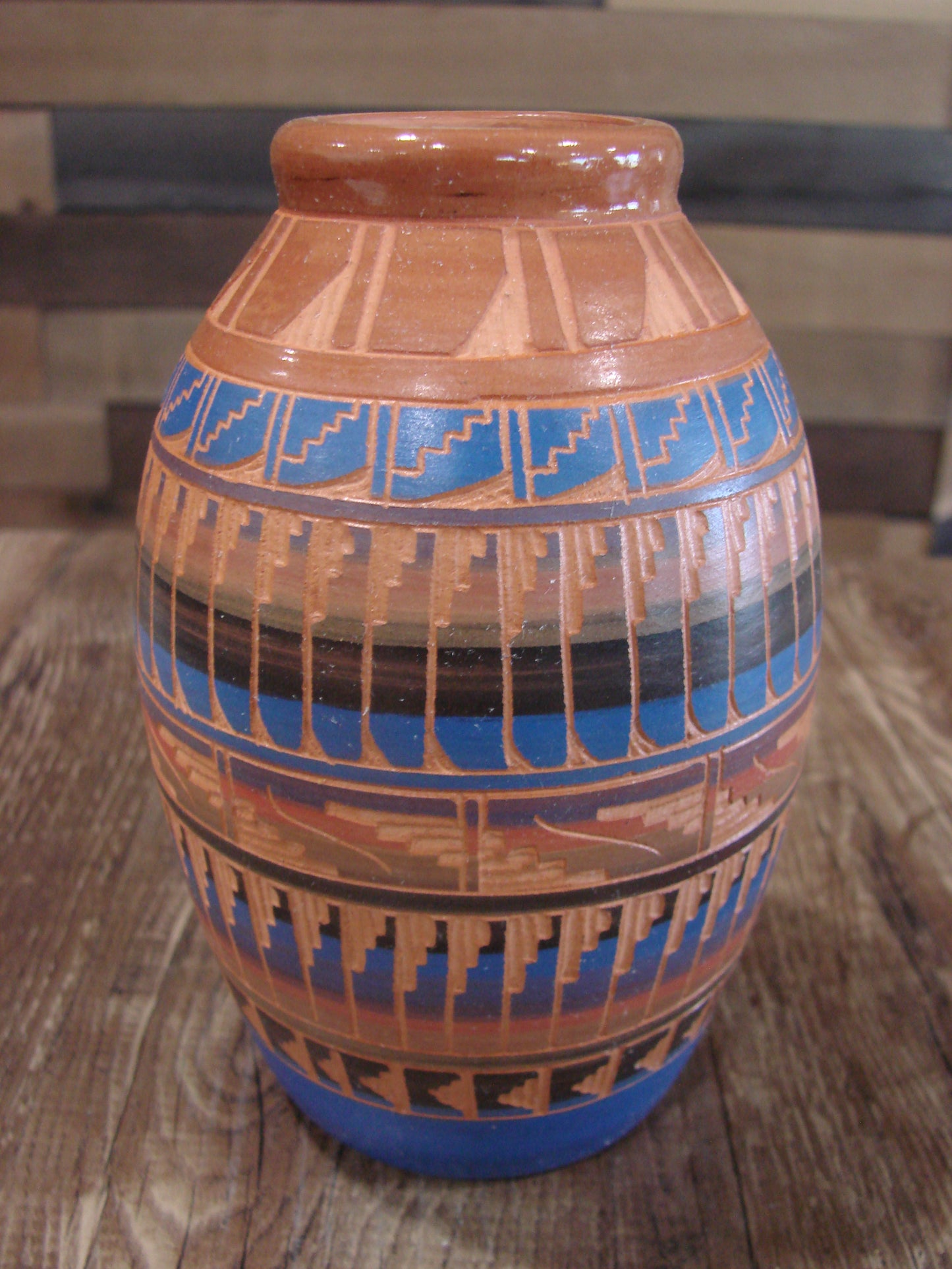 Native American Hand Etched & Hand Painted Pottery - Gilmore