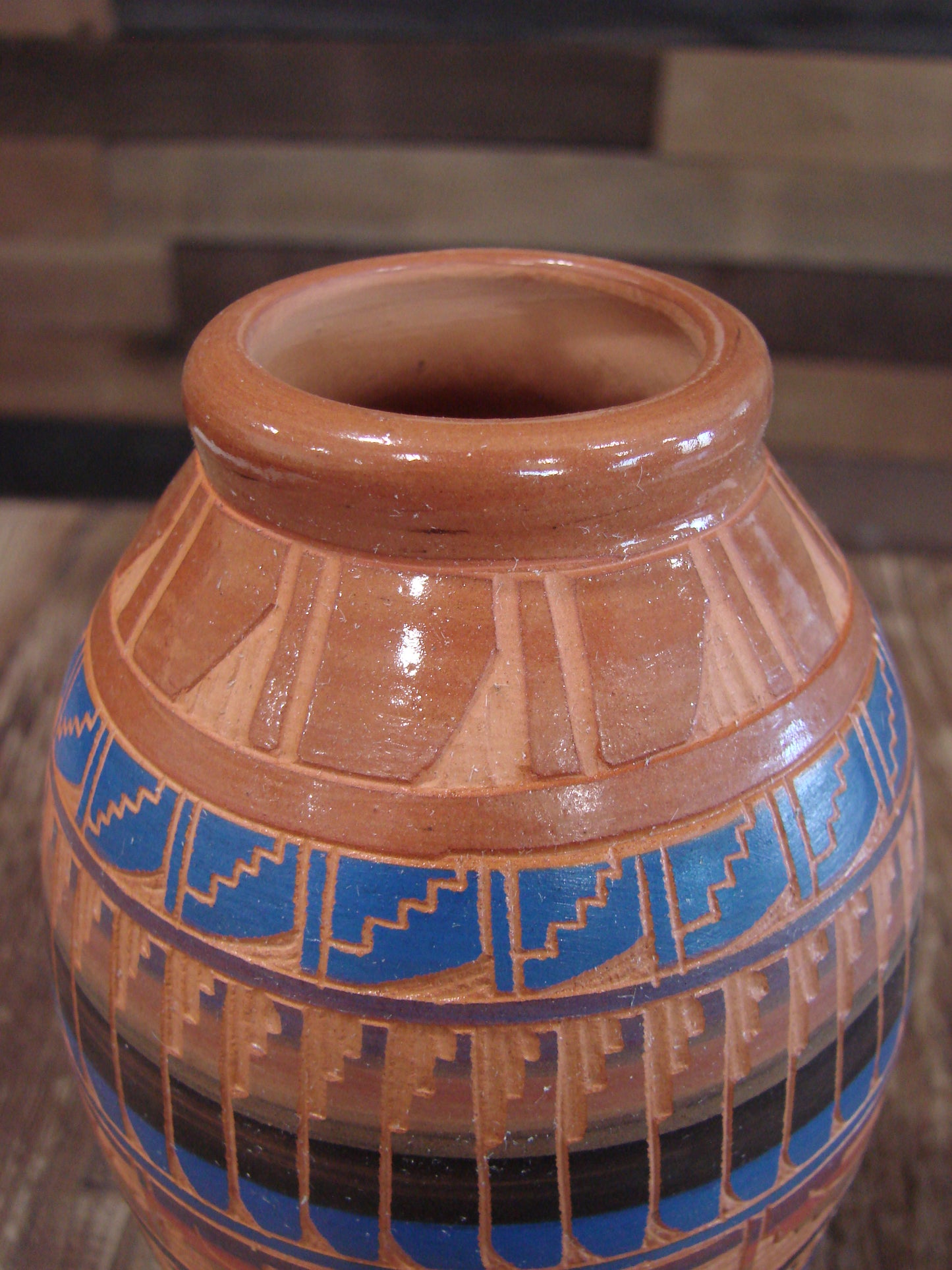 Native American Hand Etched & Hand Painted Pottery - Gilmore