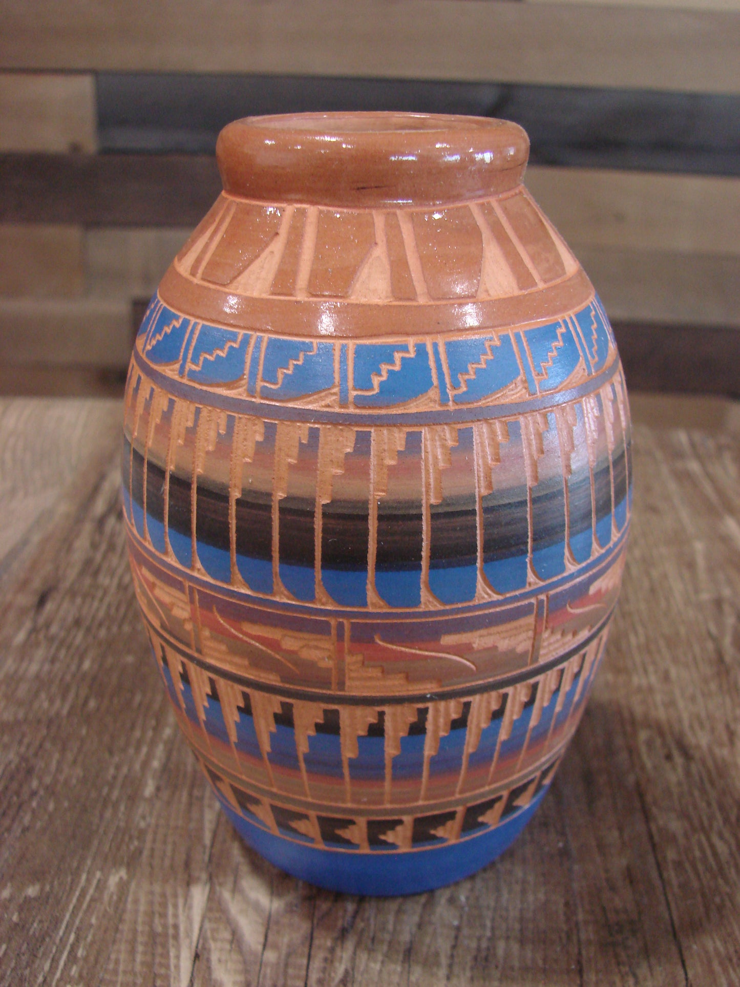 Native American Hand Etched & Hand Painted Pottery - Gilmore