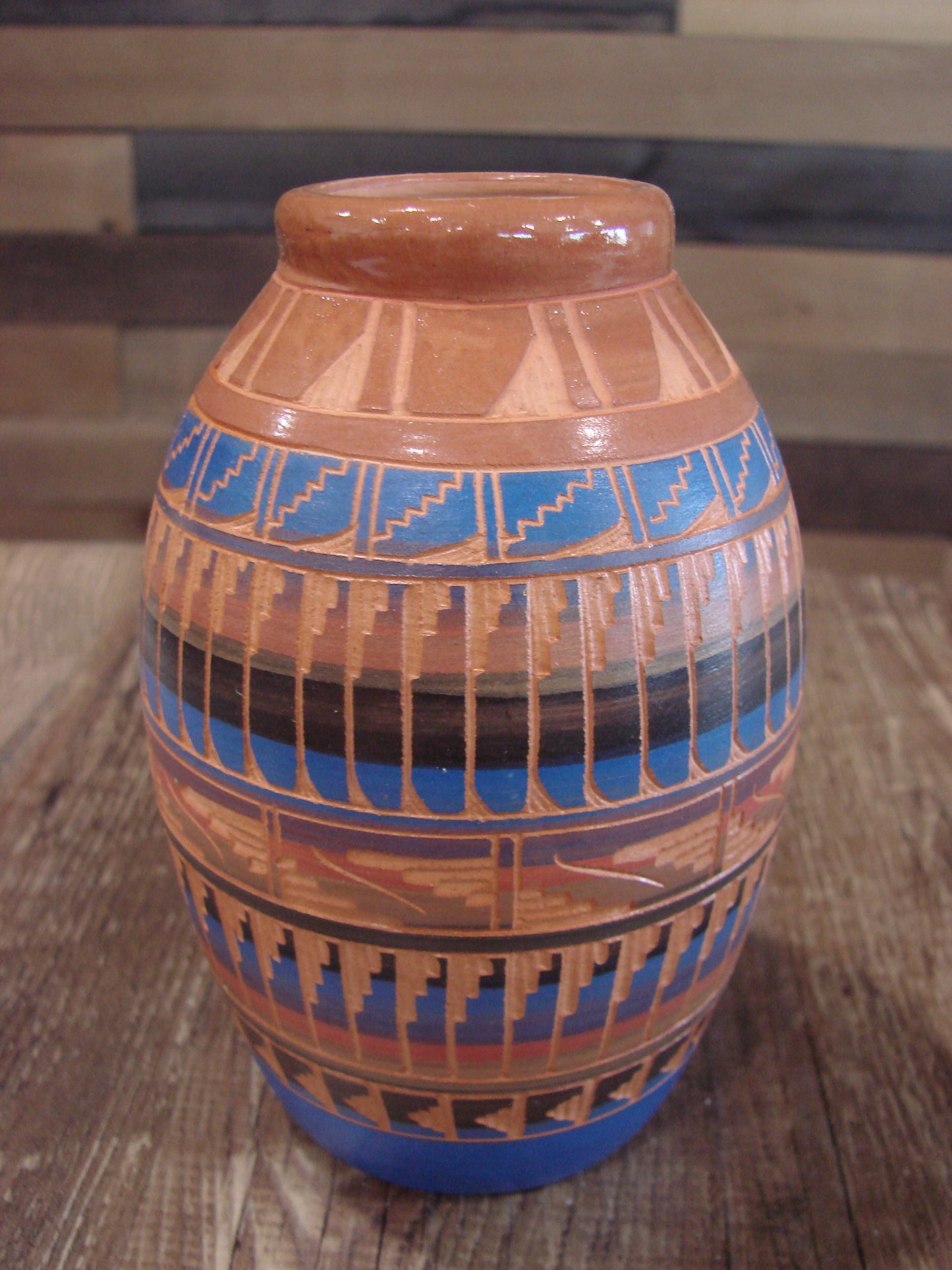 Native American Hand Etched & Hand Painted Pottery - Gilmore