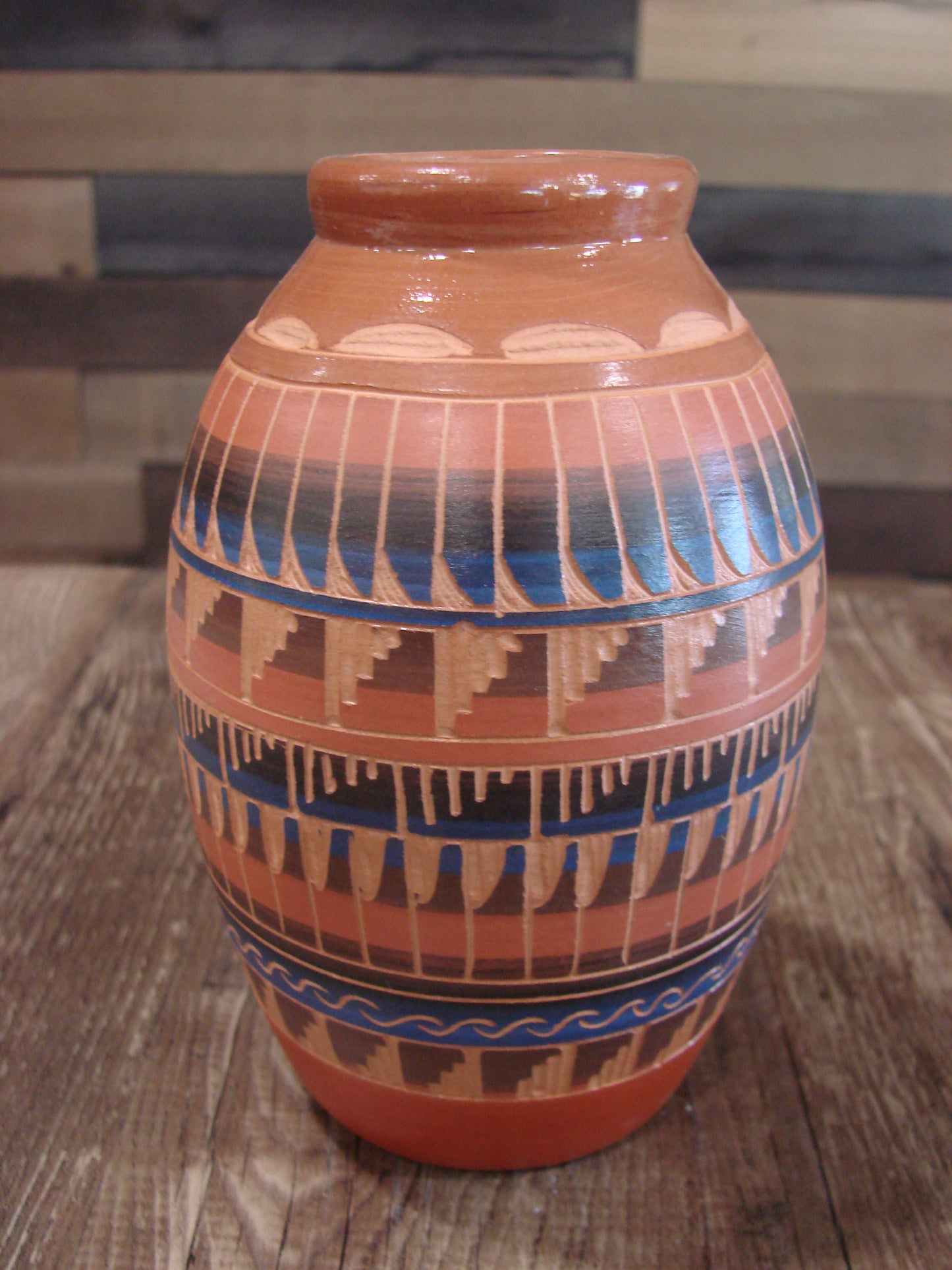Native American Hand Etched & Hand Painted Pottery - Gilmore