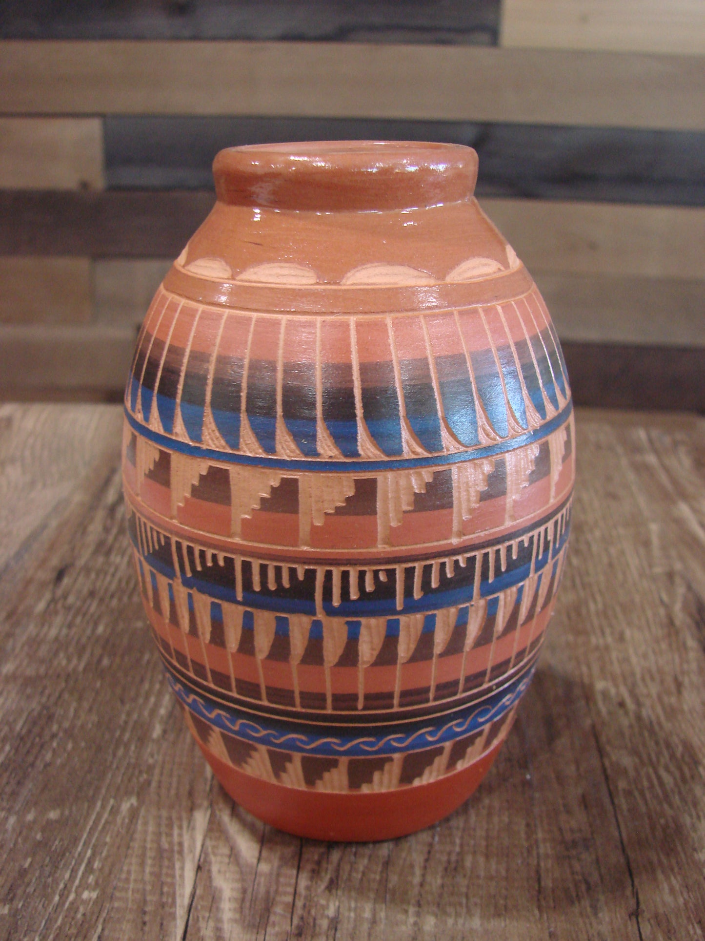 Native American Hand Etched & Hand Painted Pottery - Gilmore