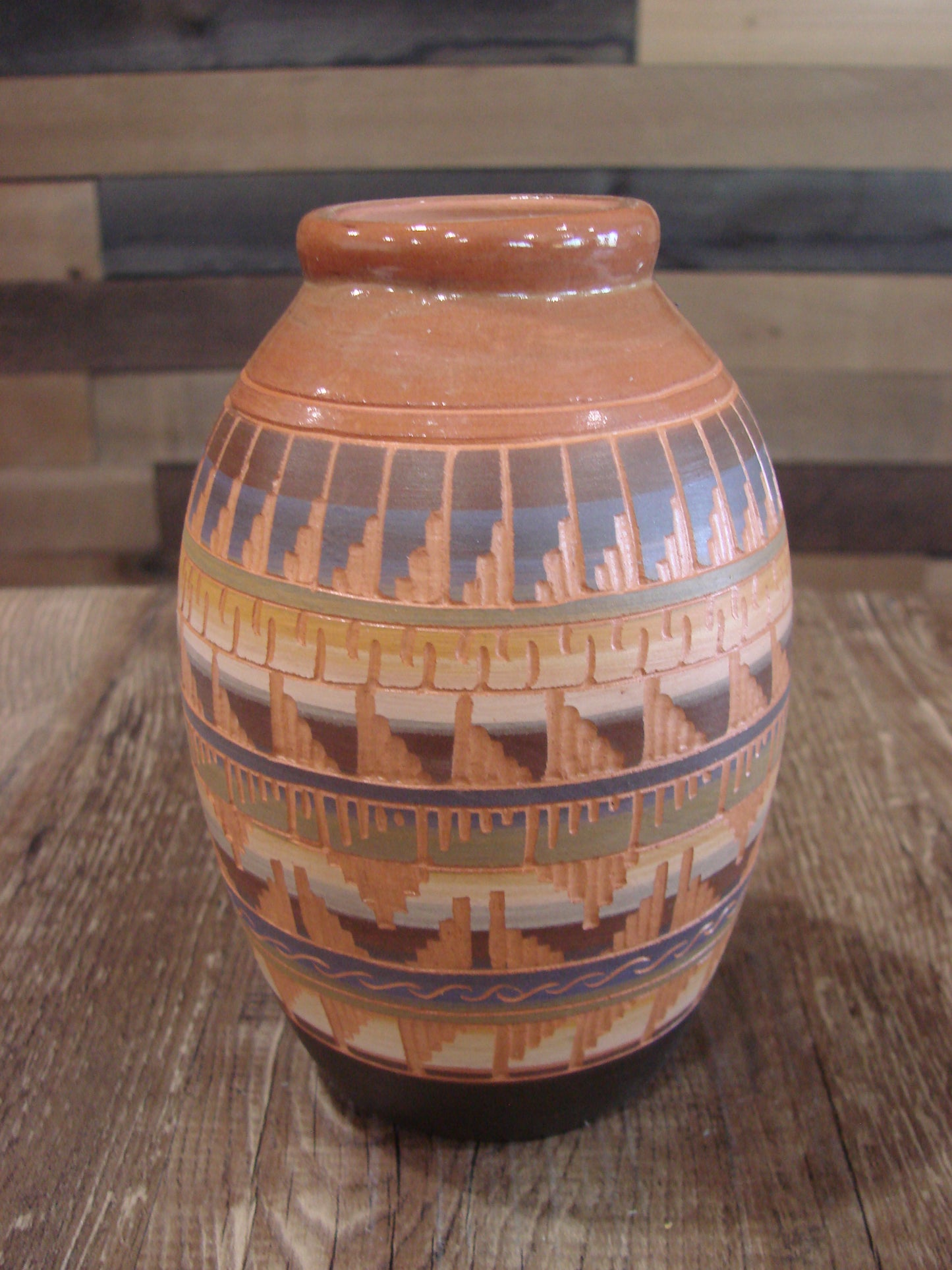 Native American Hand Etched & Hand Painted Pottery - Gilmore