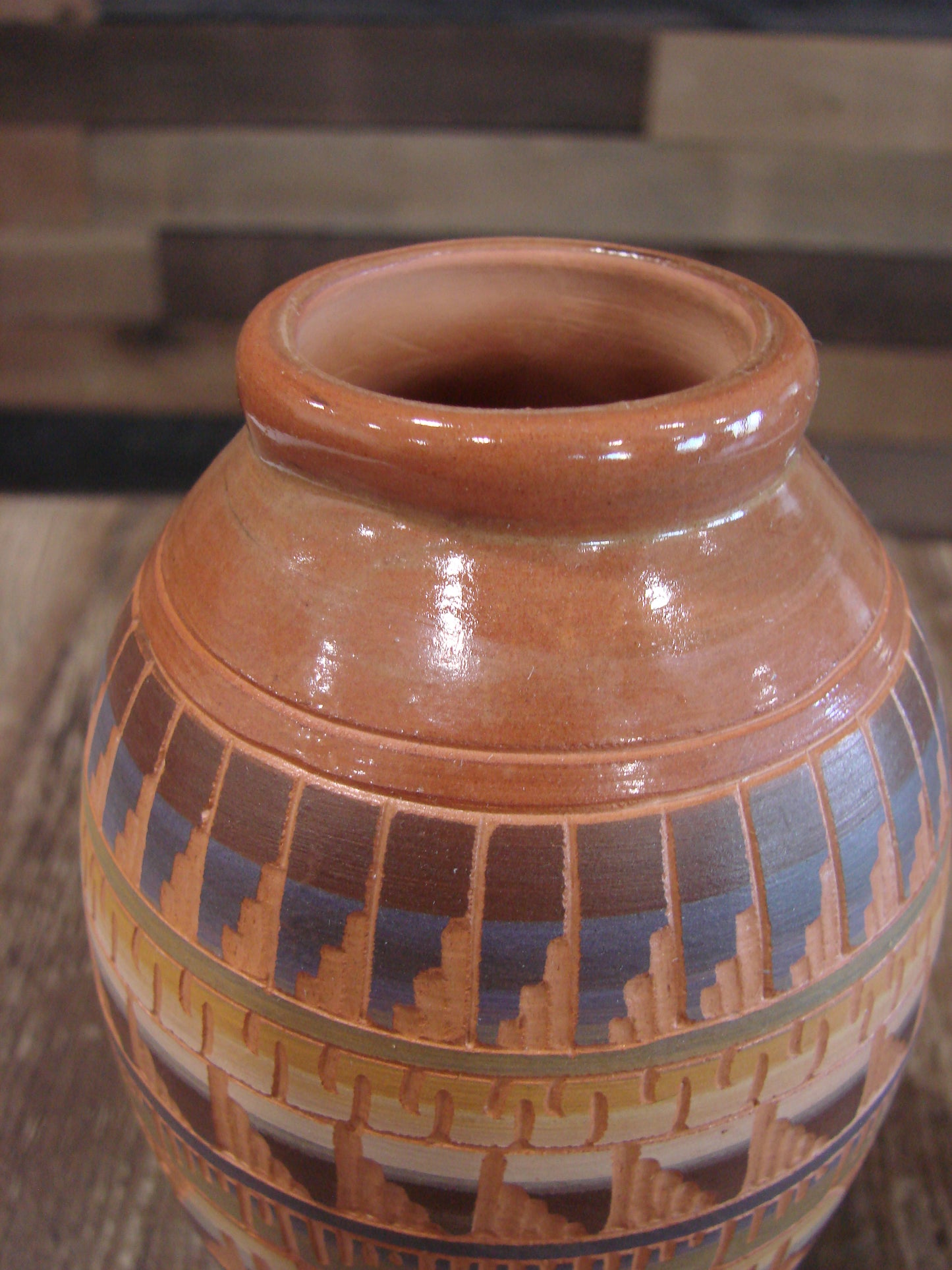 Native American Hand Etched & Hand Painted Pottery - Gilmore