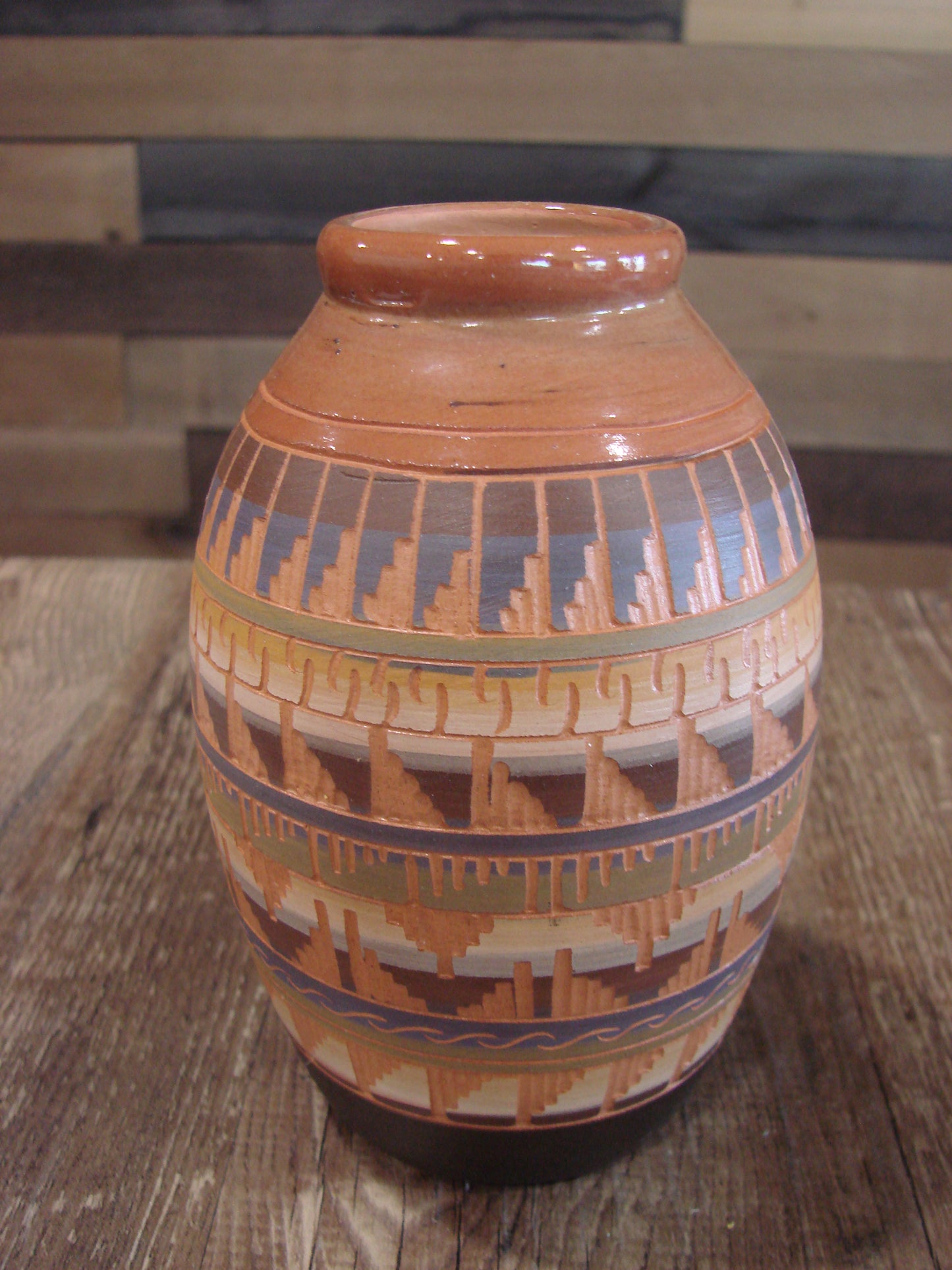 Native American Hand Etched & Hand Painted Pottery - Gilmore