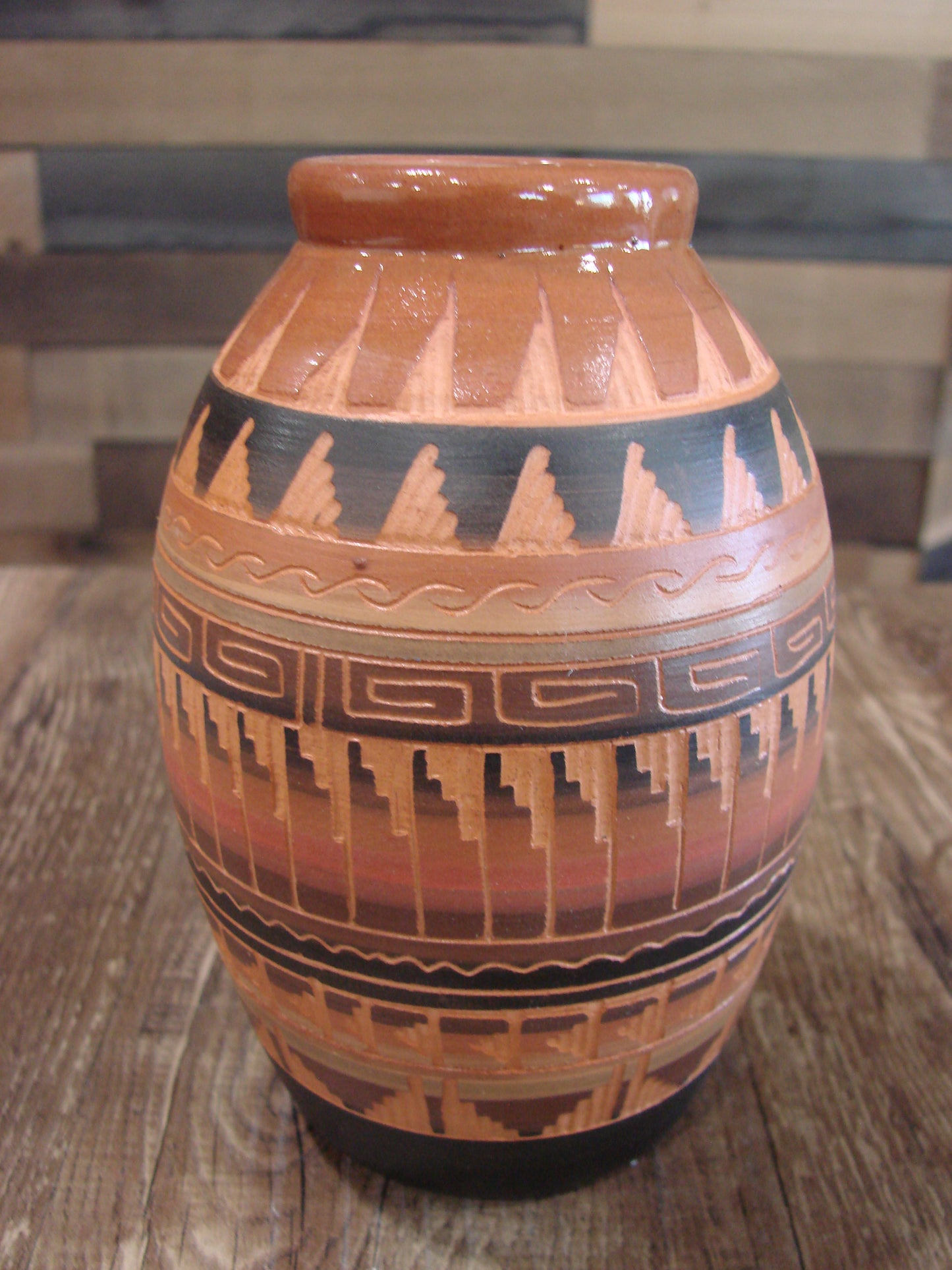 Native American Hand Etched & Hand Painted Pottery - Gilmore