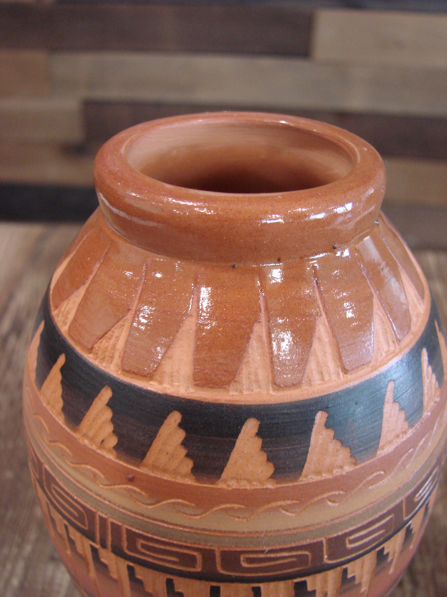 Native American Hand Etched & Hand Painted Pottery - Gilmore