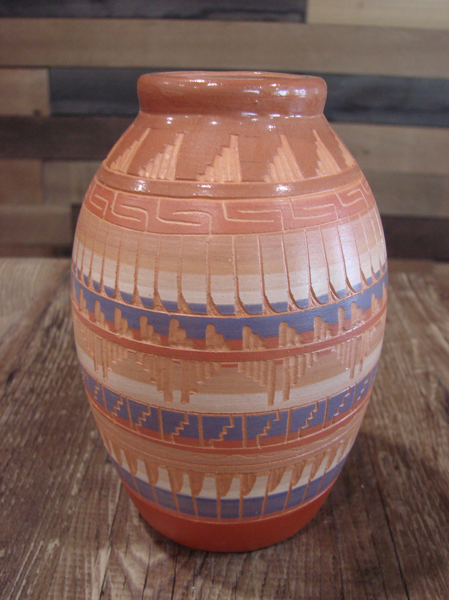 Native American Hand Etched & Hand Painted Pottery - Gilmore