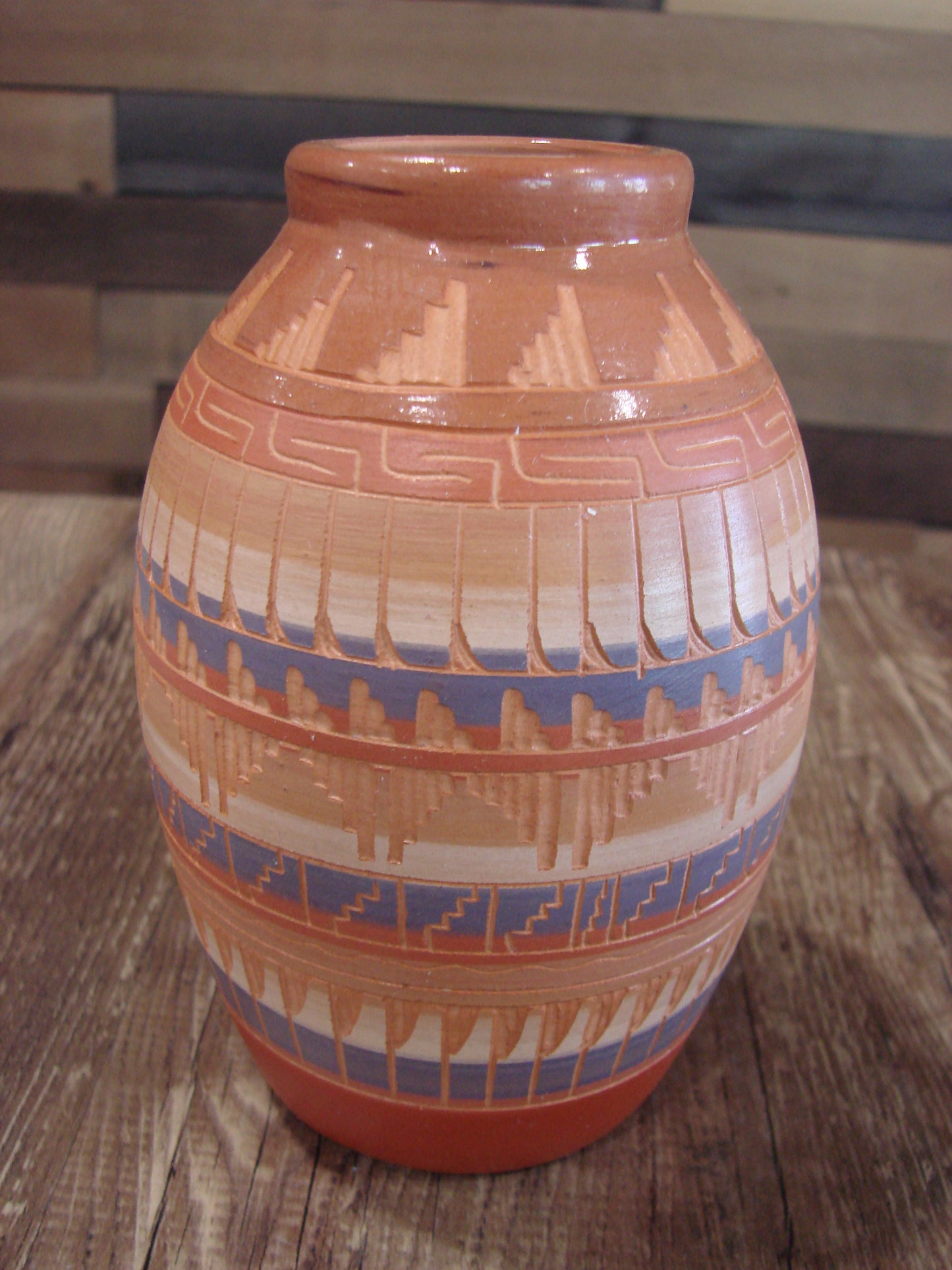 Native American Hand Etched & Hand Painted Pottery - Gilmore