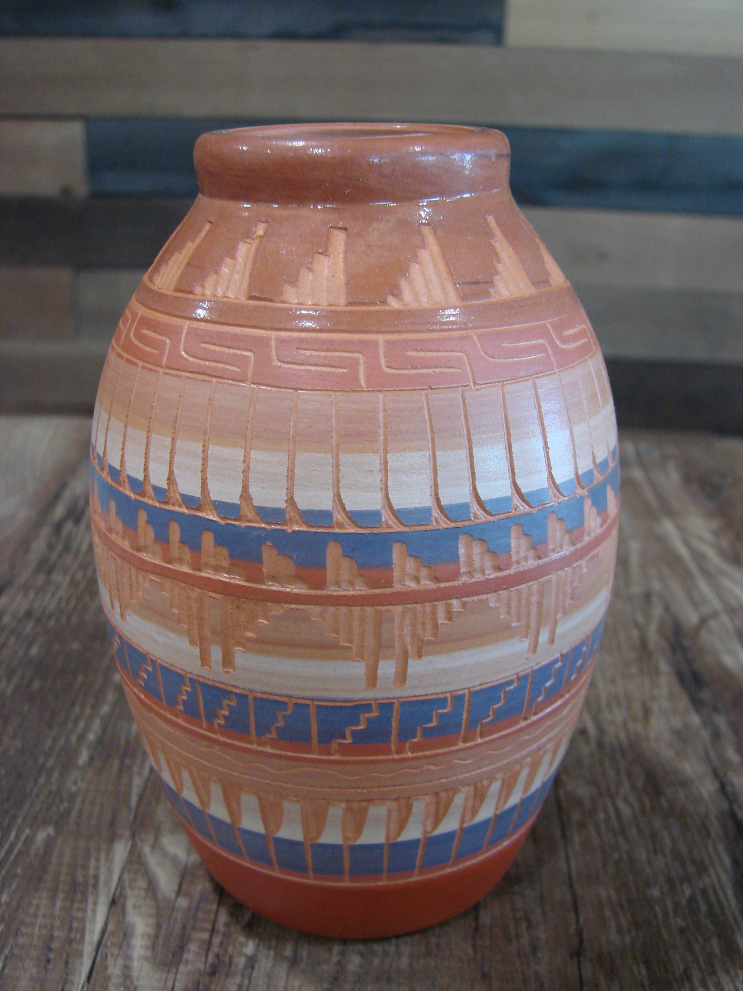 Native American Hand Etched & Hand Painted Pottery - Gilmore