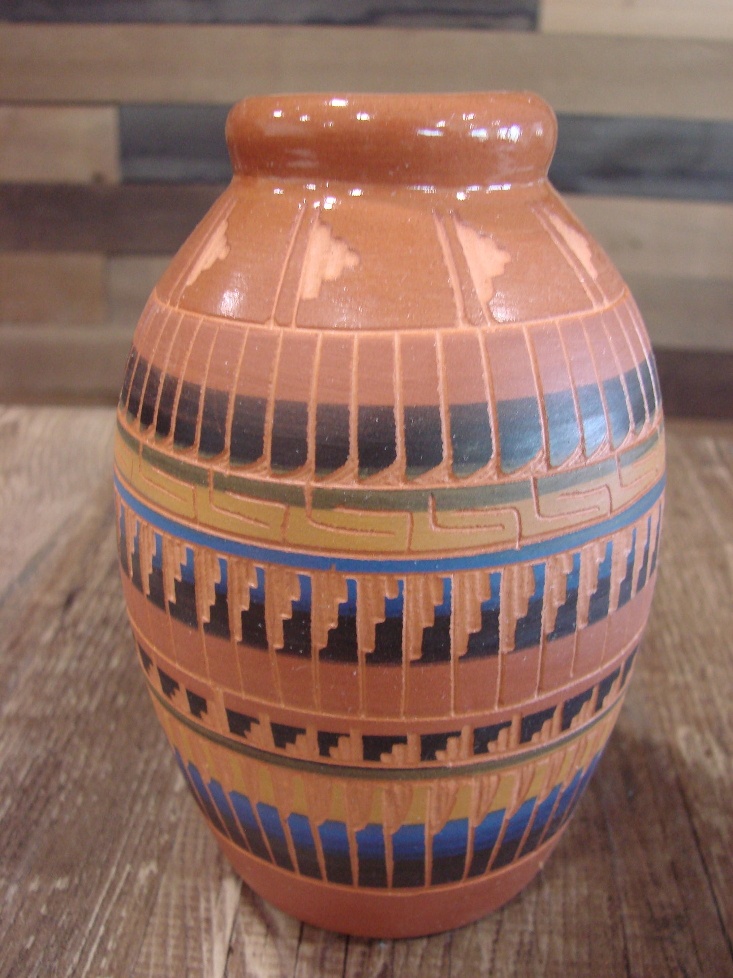 Native American Hand Etched & Hand Painted Pottery - Gilmore