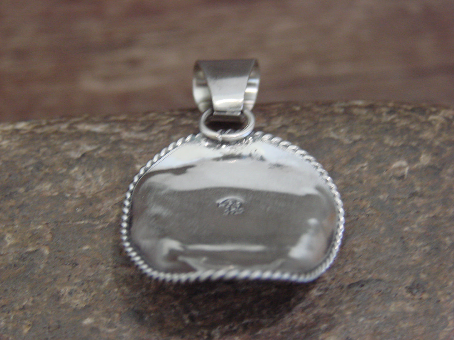 Native American Sterling Silver & Turquoise Cowgirl Hat Pendant by Platero