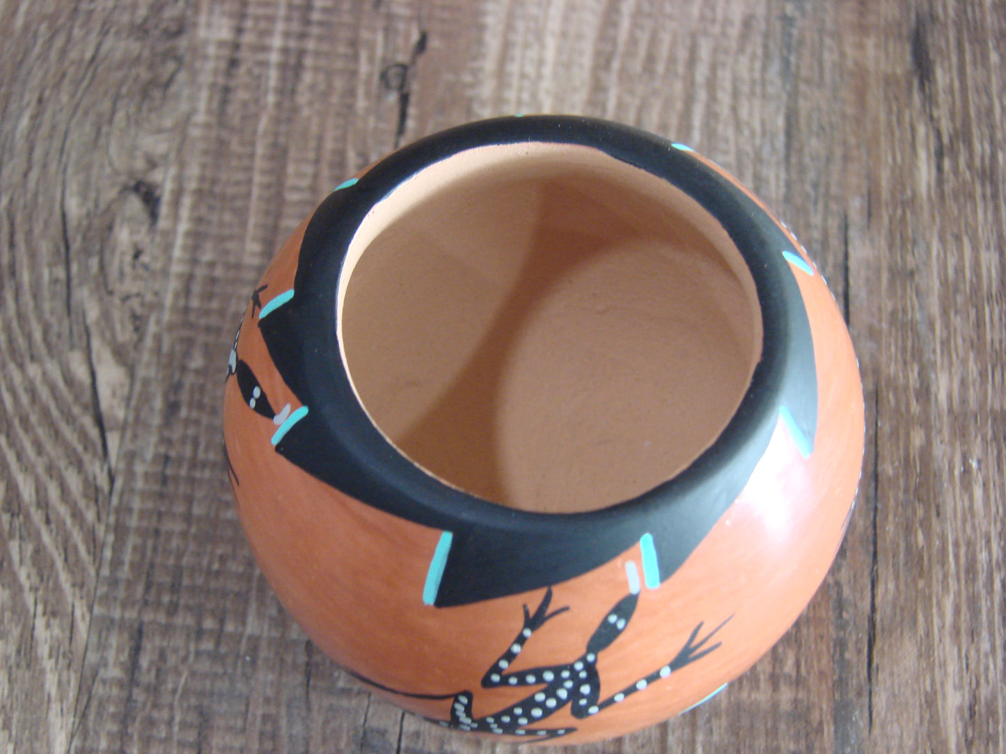 Small Native American Jemez Clay Hand Coiled Pottery Signed Yepa