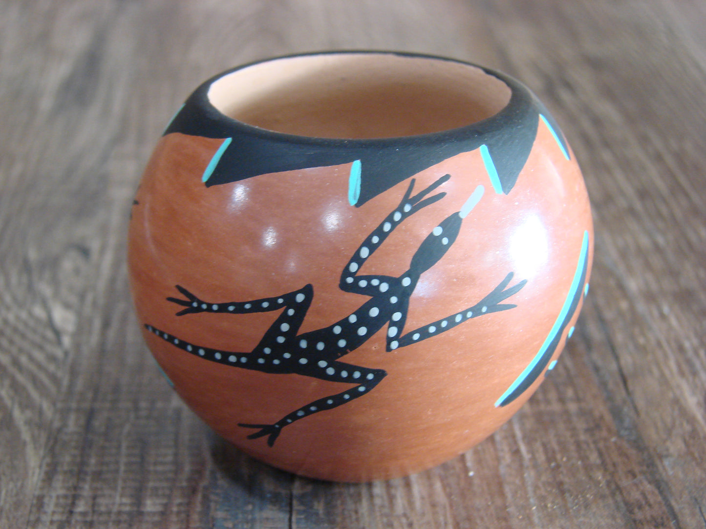 Small Native American Jemez Clay Hand Coiled Pottery Signed Yepa