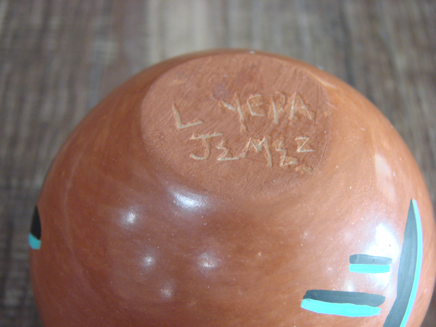 Small Native American Jemez Clay Hand Coiled Pottery Signed Yepa