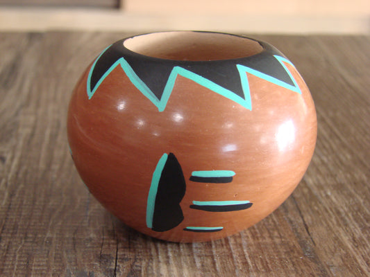 Small Native American Jemez Clay Hand Coiled Pottery Signed Yepa