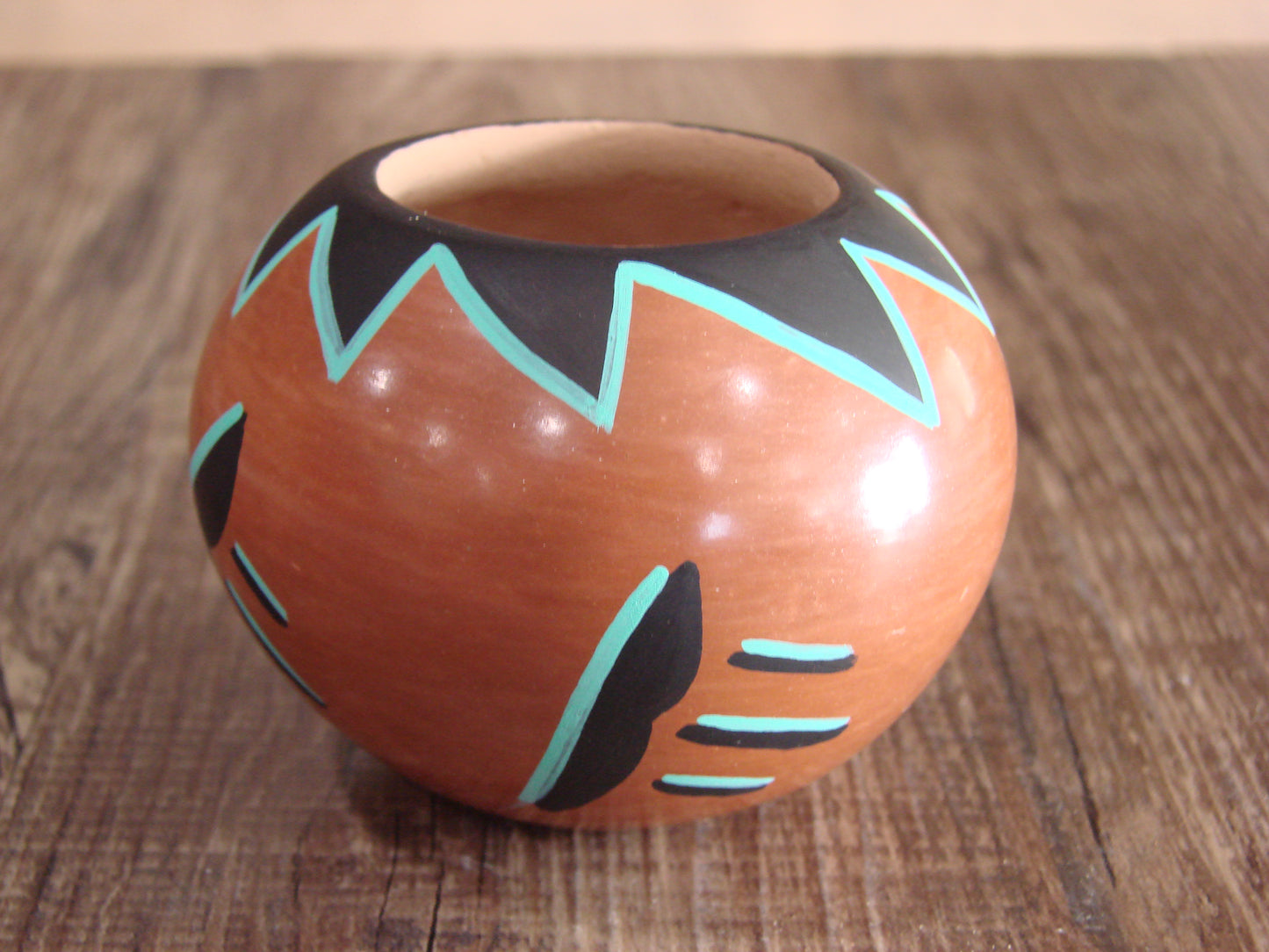 Small Native American Jemez Clay Hand Coiled Pottery Signed Yepa