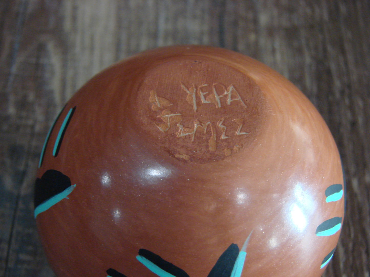 Small Native American Jemez Clay Hand Coiled Pottery Signed Yepa