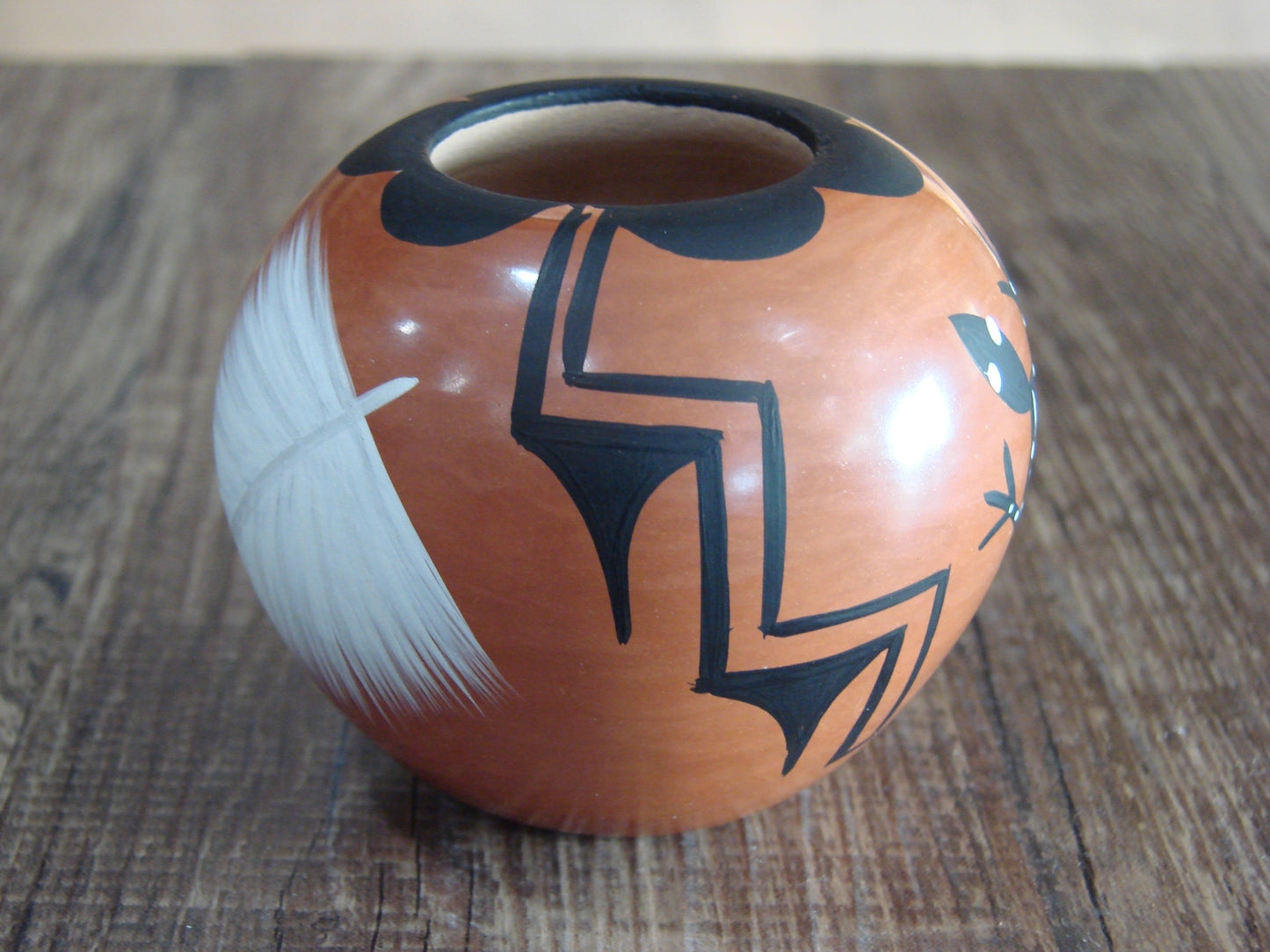Small Native American Jemez Clay Hand Coiled Pottery Signed Yepa