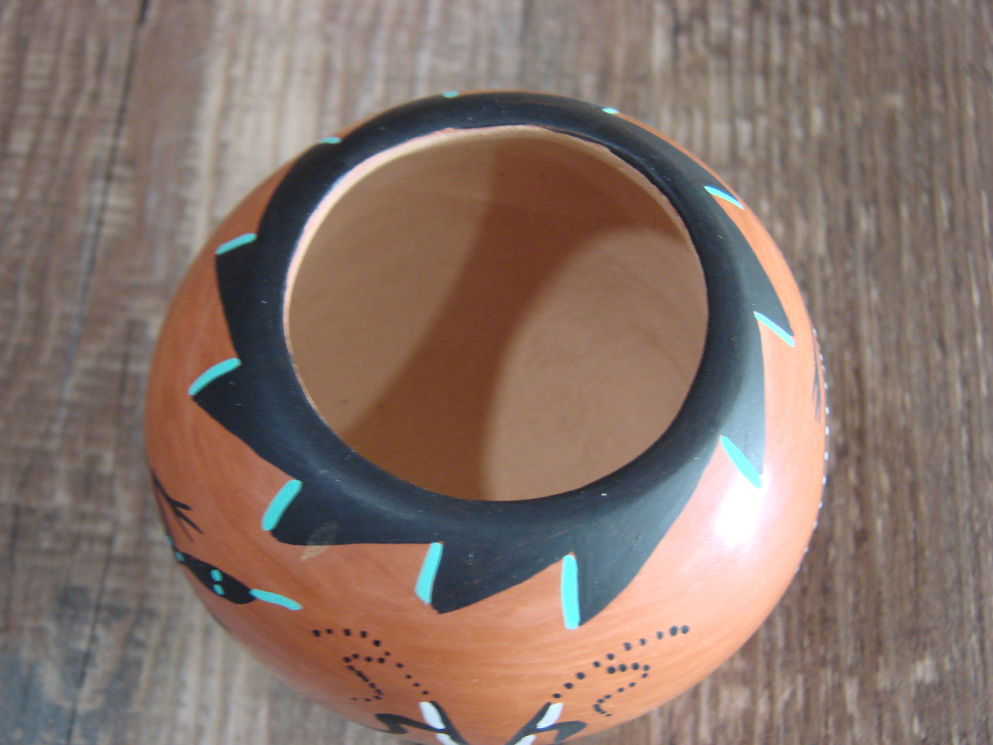 Small Native American Jemez Clay Hand Coiled Pottery Signed Yepa