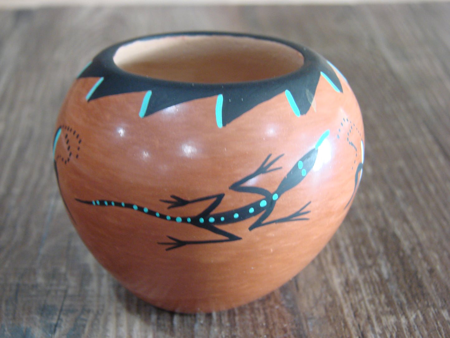 Small Native American Jemez Clay Hand Coiled Pottery Signed Yepa