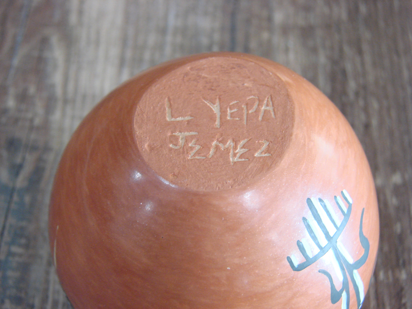 Small Native American Jemez Clay Hand Coiled Pottery Signed Yepa