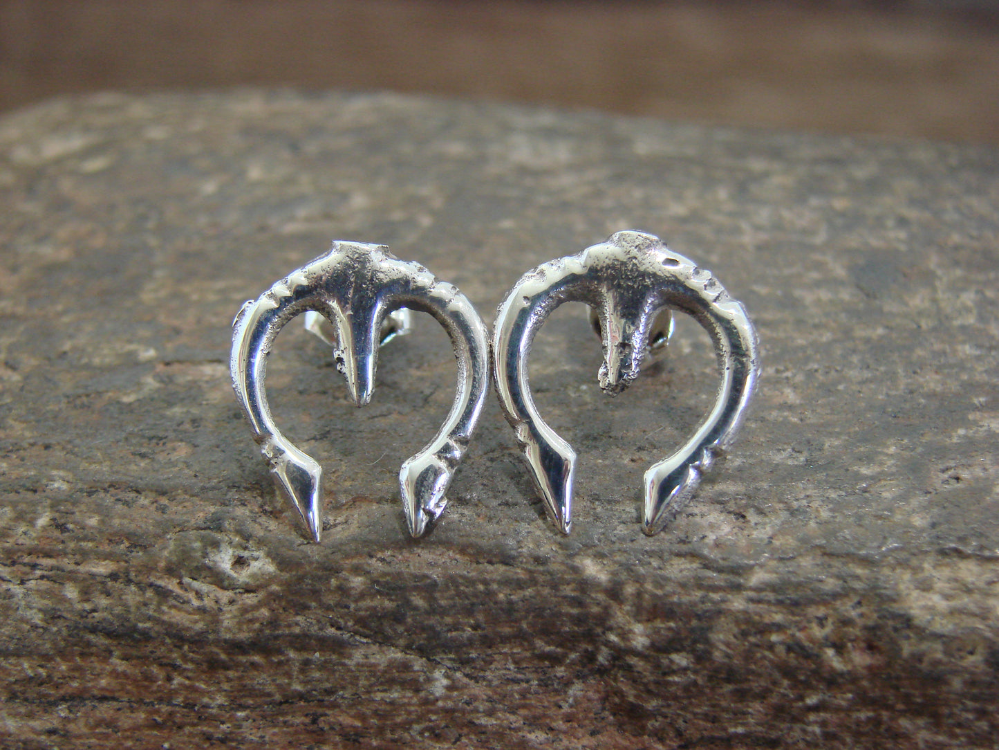 Native American Sterling Silver Naja Post Earrings - Bitsie